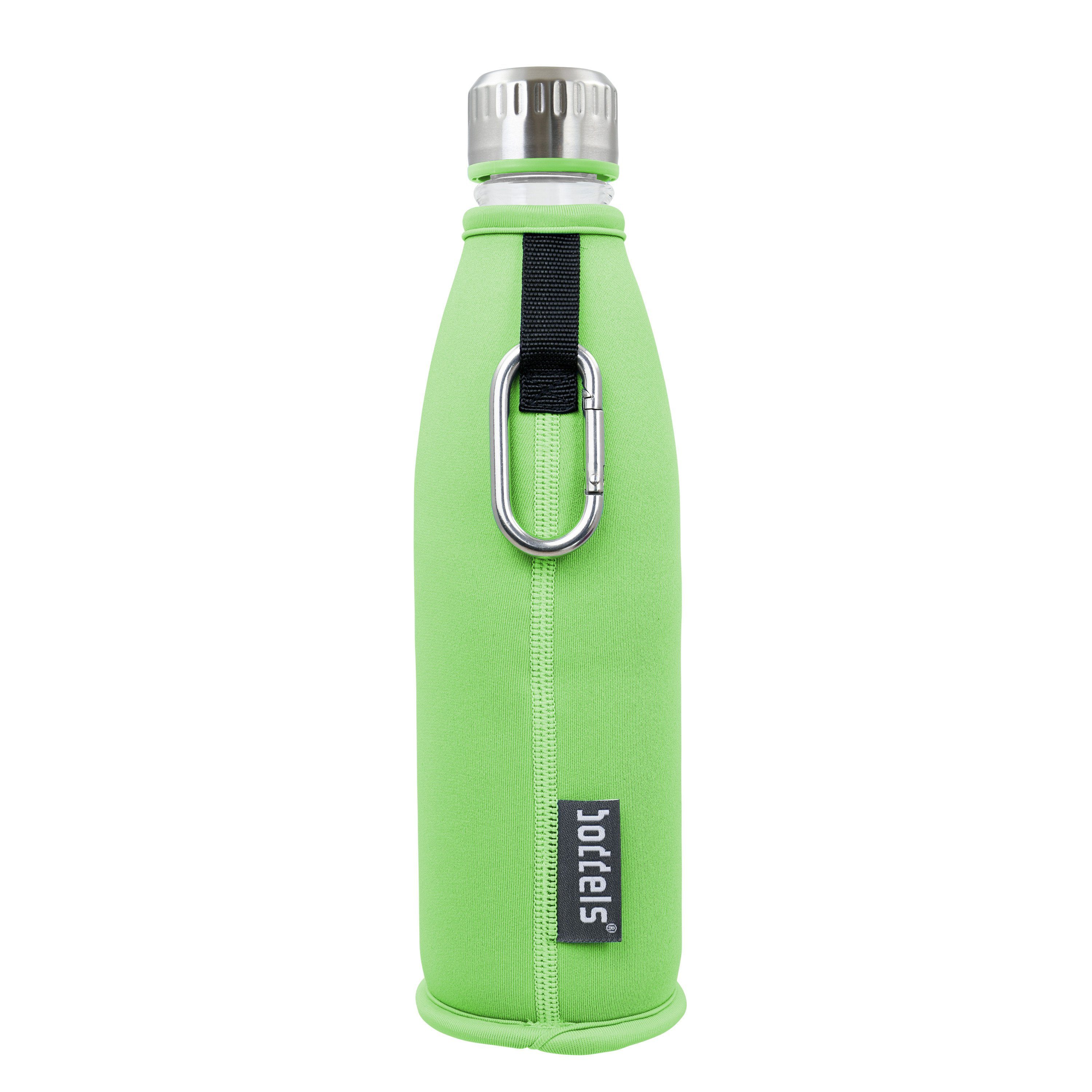 Apfelgrün DREE bruchfest Flasche Glas aus Trinkflasche doppelwandig, auslaufsicher, boddels 650ml,