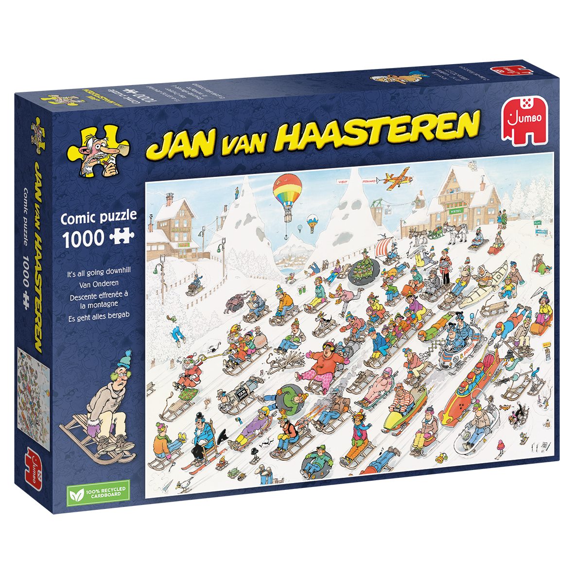 Jan van Haasteren Puzzle Jan van Haasteren Es geht alles bergab 1000 Teile Puzzle, 1000 Puzzleteile