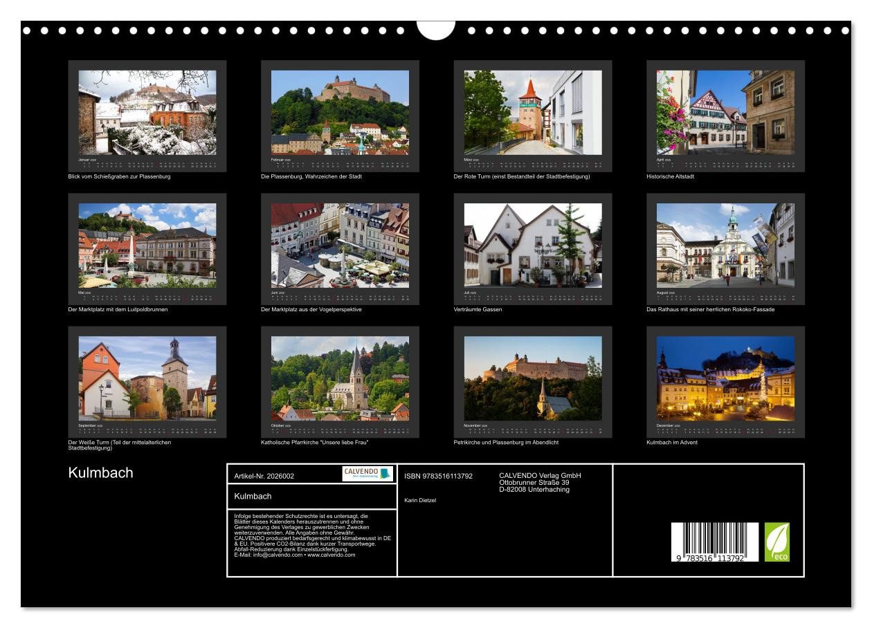 Thumbnail - CALVENDO Wandkalender Kulmbach (Wandkalender 2026 DIN A3 quer), CALVENDO Monatskalender
