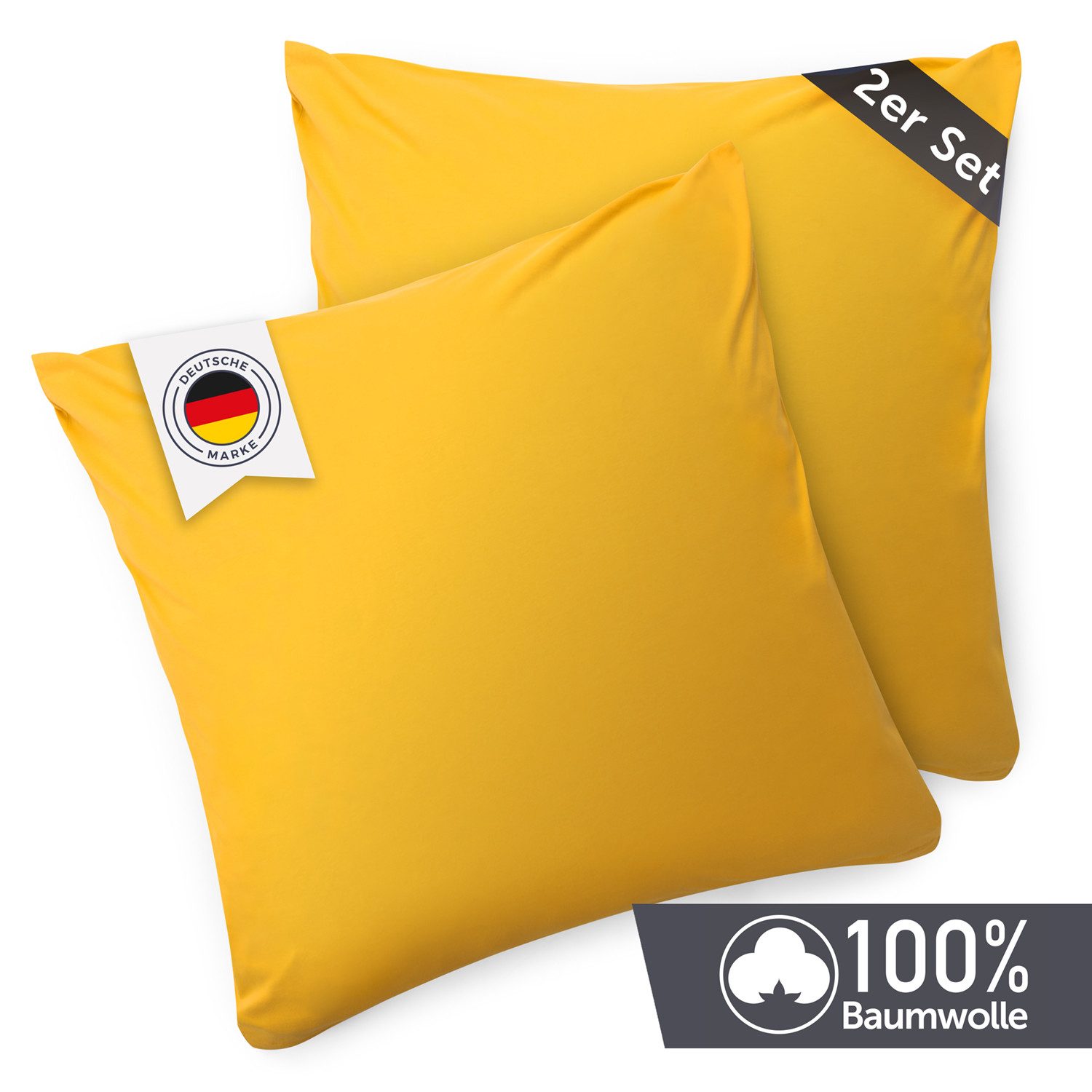 Blumtal Kissenbezug Premium Jersey 2er Set, Oeko-Tex Zertifiziert, (2 Stück günstig online kaufen