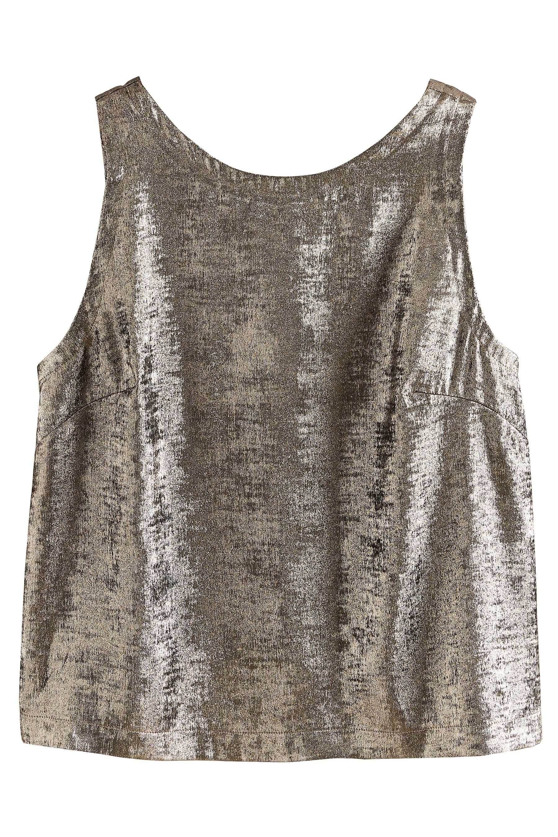 Next Blusentop Ärmelloses Metallic-Top (1-tlg) günstig online kaufen