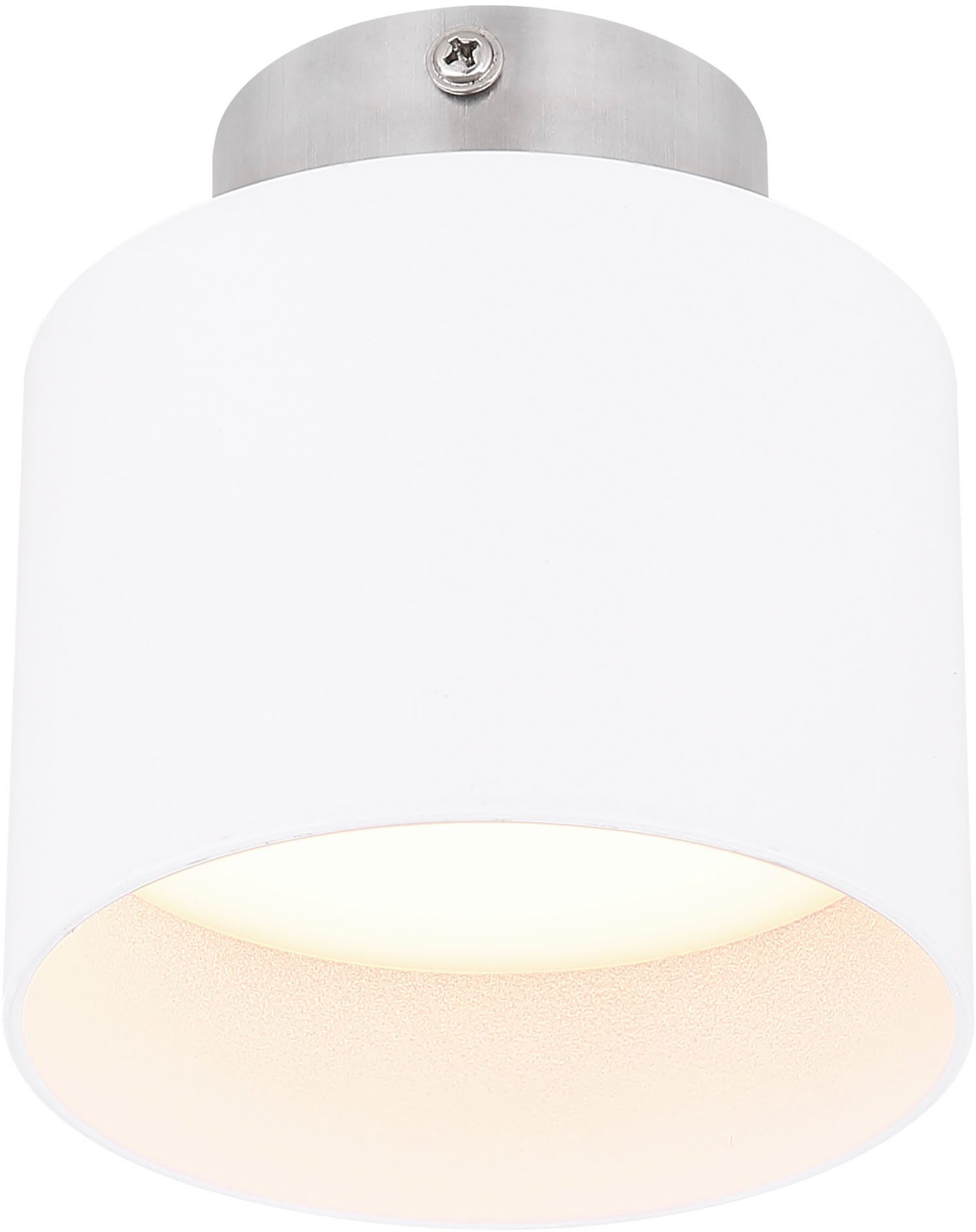 GLOBO LIGHTING Deckenleuchte JENNY, LED fest integriert, Warmweiß, Deckenlampe Kunststoff satiniert Hintergrundbeleuchtung 3000K