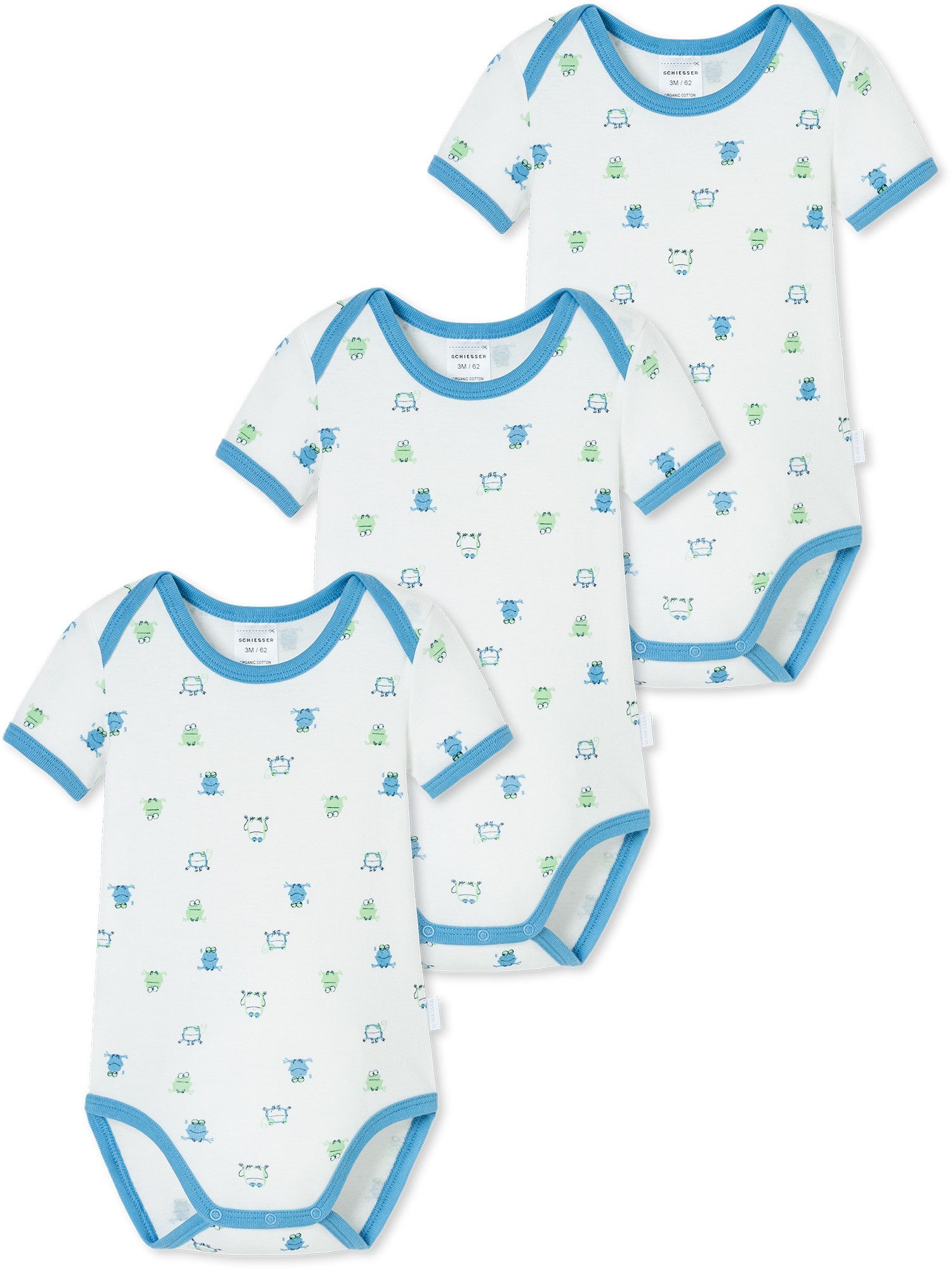 Schiesser Body Baby Body 1/2 - Natural Love (3-tlg) langarm kurzarm body-suit