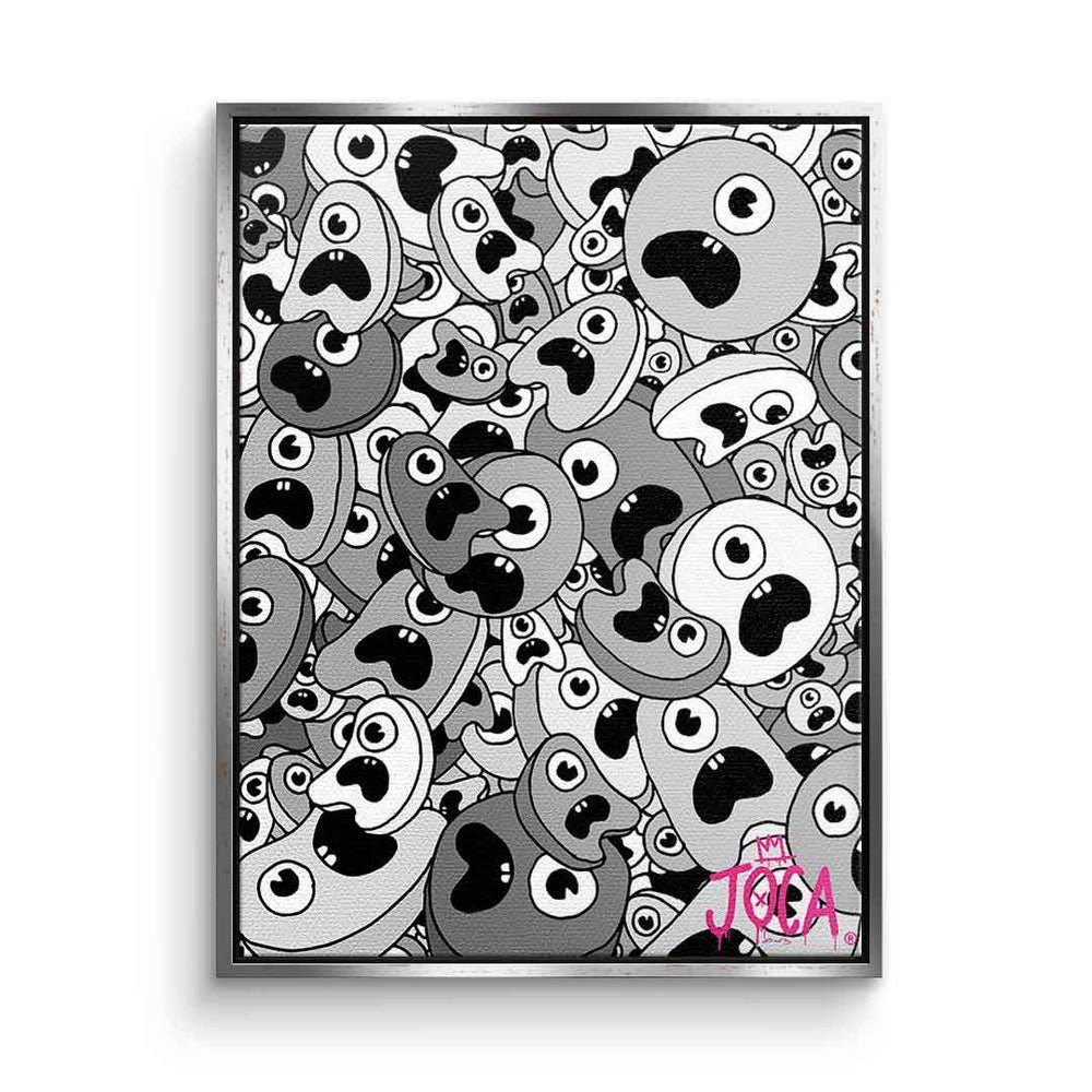 DOTCOMCANVAS® Leinwandbild Silber | silberner Rahmen