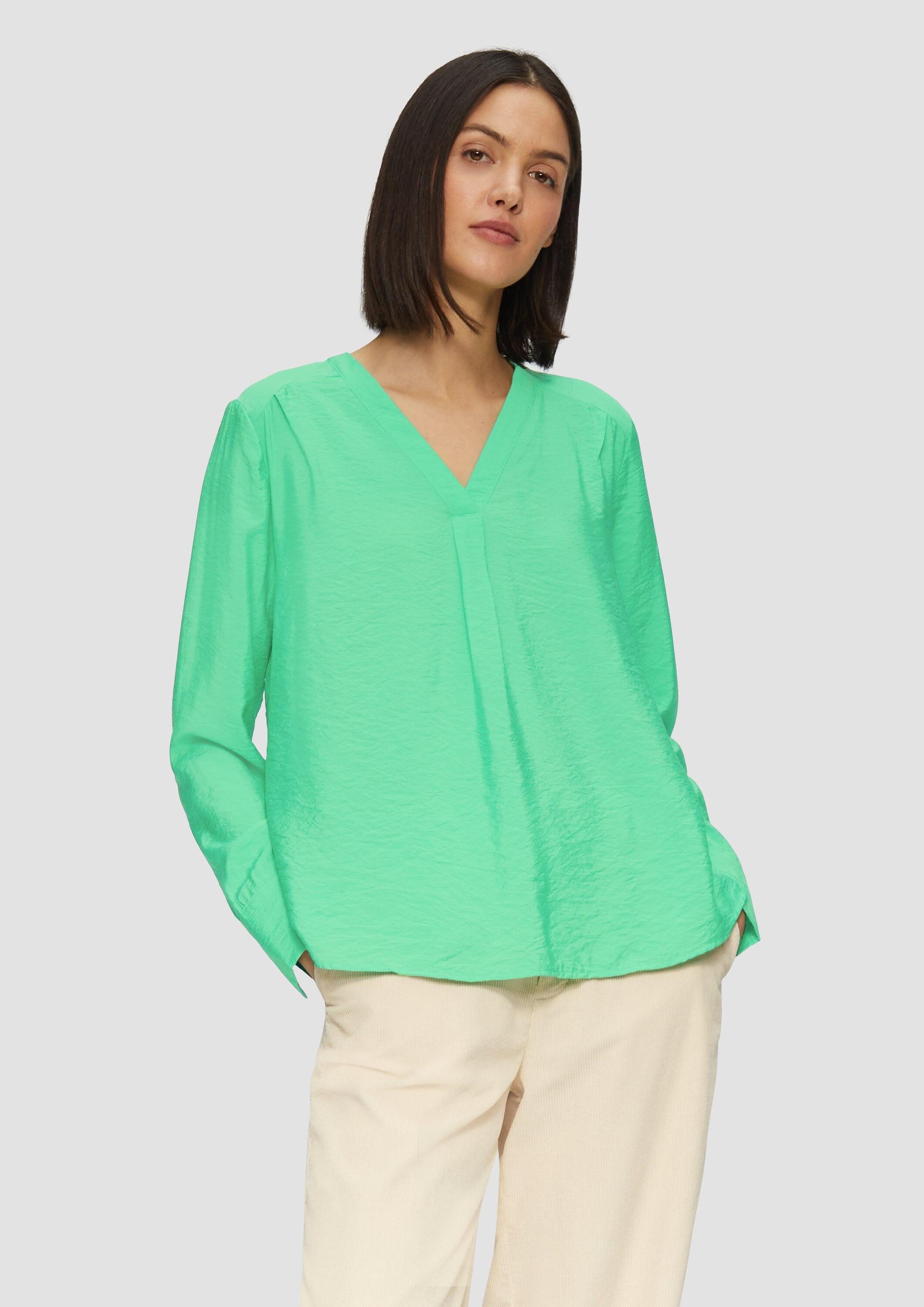 s.Oliver Langarmbluse Bluse Strukturierte Bluse mit günstig online kaufen