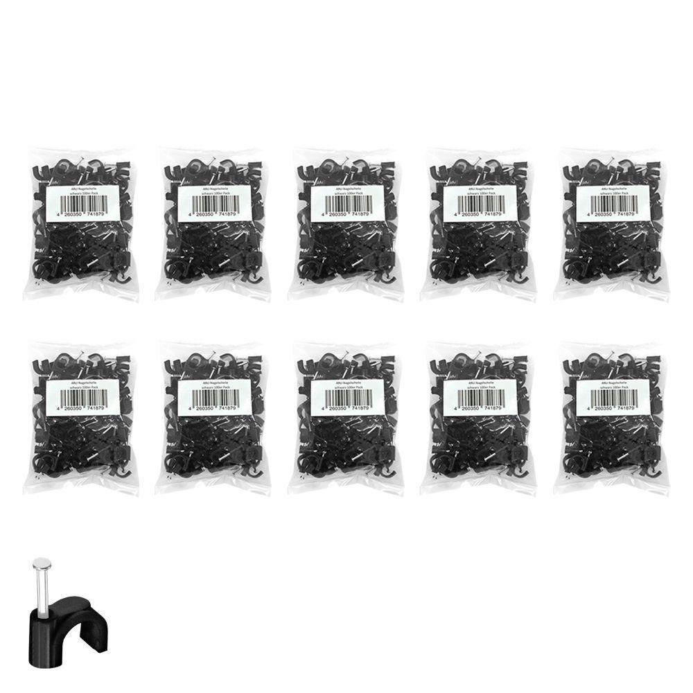 ARLI Kabelzubehör ARLI Nagelschelle 11 - 12 mm Kabelschelle Nagelschellen Kabelklemmen, (1000-tlg)