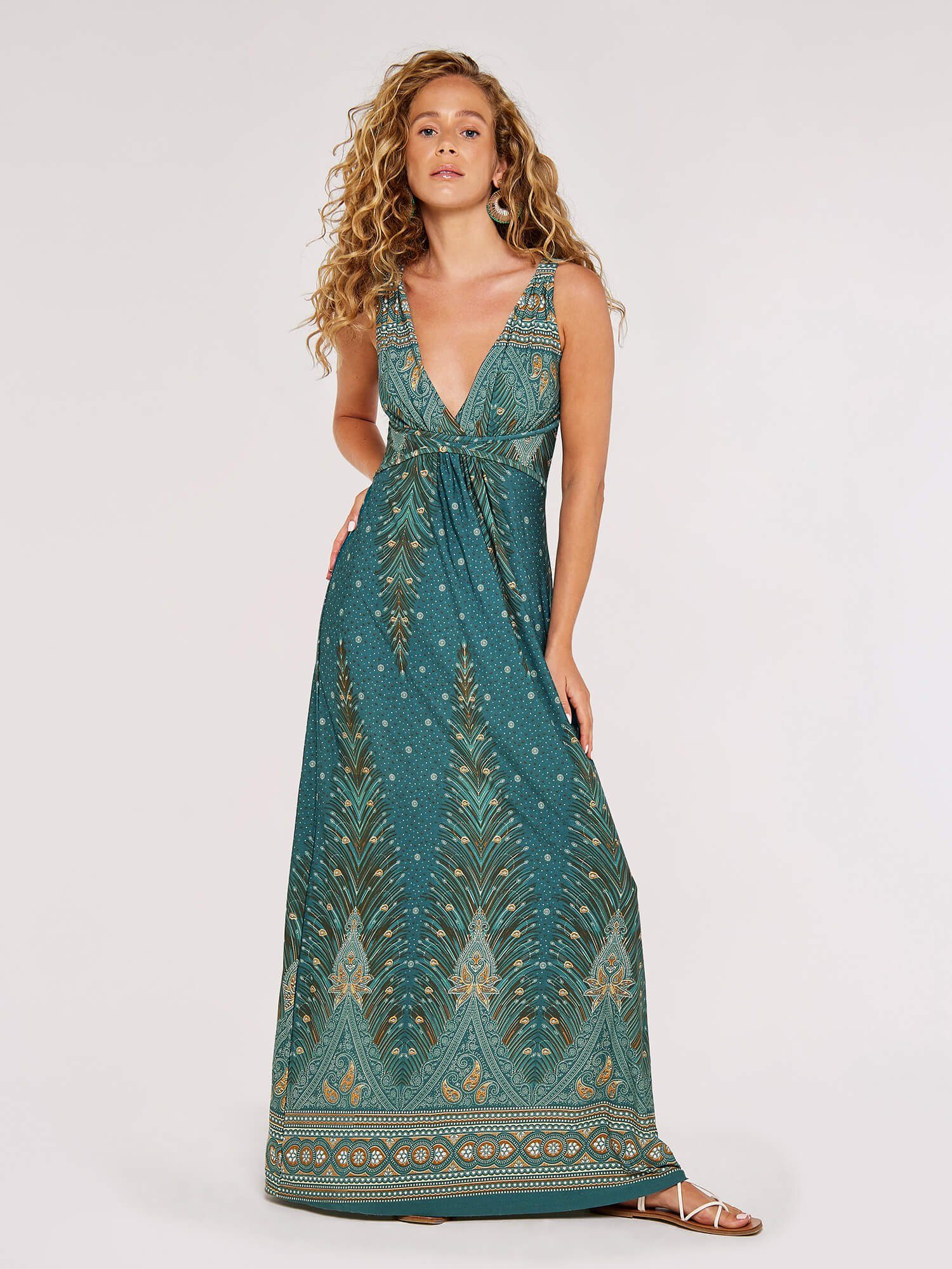Apricot Maxikleid Maxikleid, mit Taillenband und günstig online kaufen