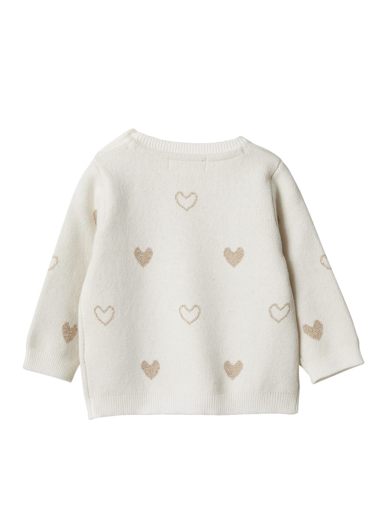 vertbaudet Pullunder Mädchen Baby Pullover, Jacquard-Herzen