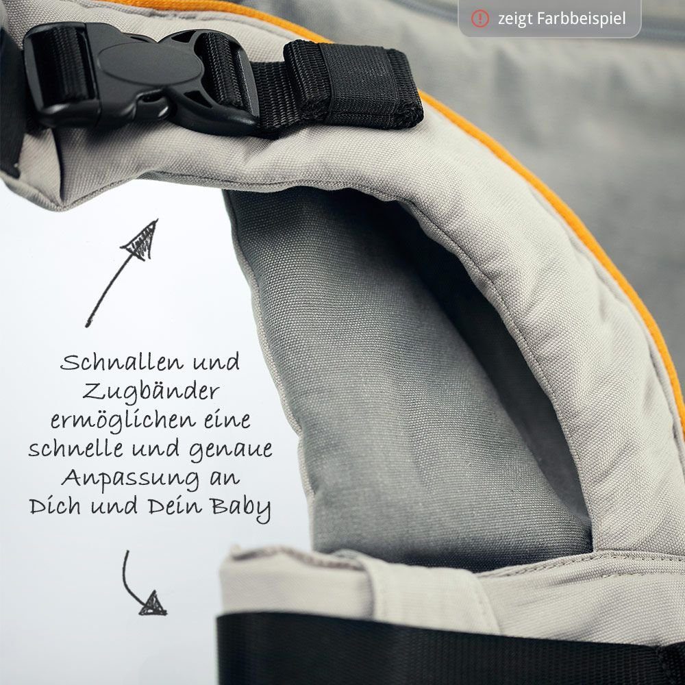 Kindertrage Grey Rückentrage Babys (3,5-20 Babytrage manduca White, Cotton kg) für - XT Bauchtrage Kleinkinder &
