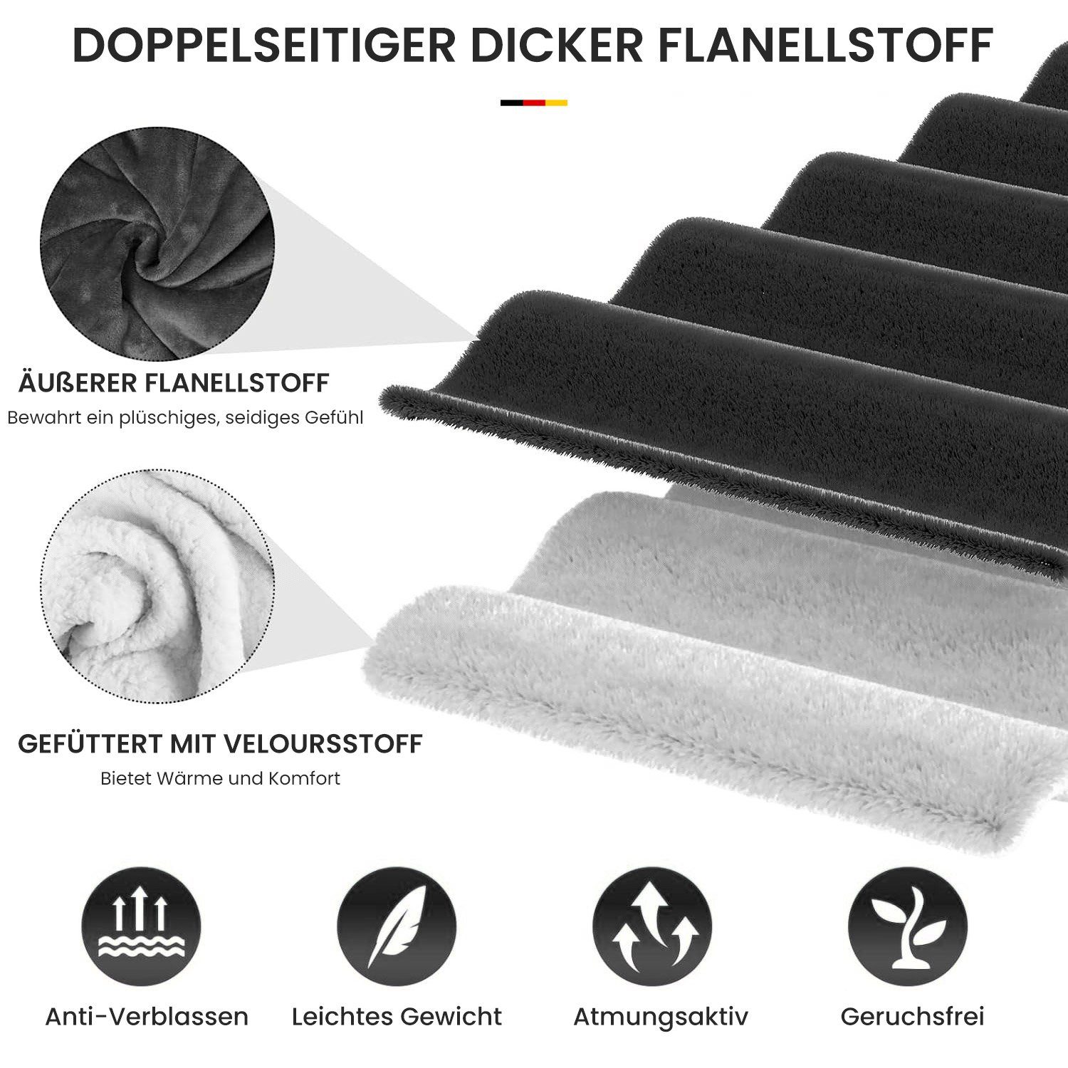 Wohndecke TV-Decke Grau Lambswool, MAGICSHE Sherpa-Decke mit aus Ärmeln,