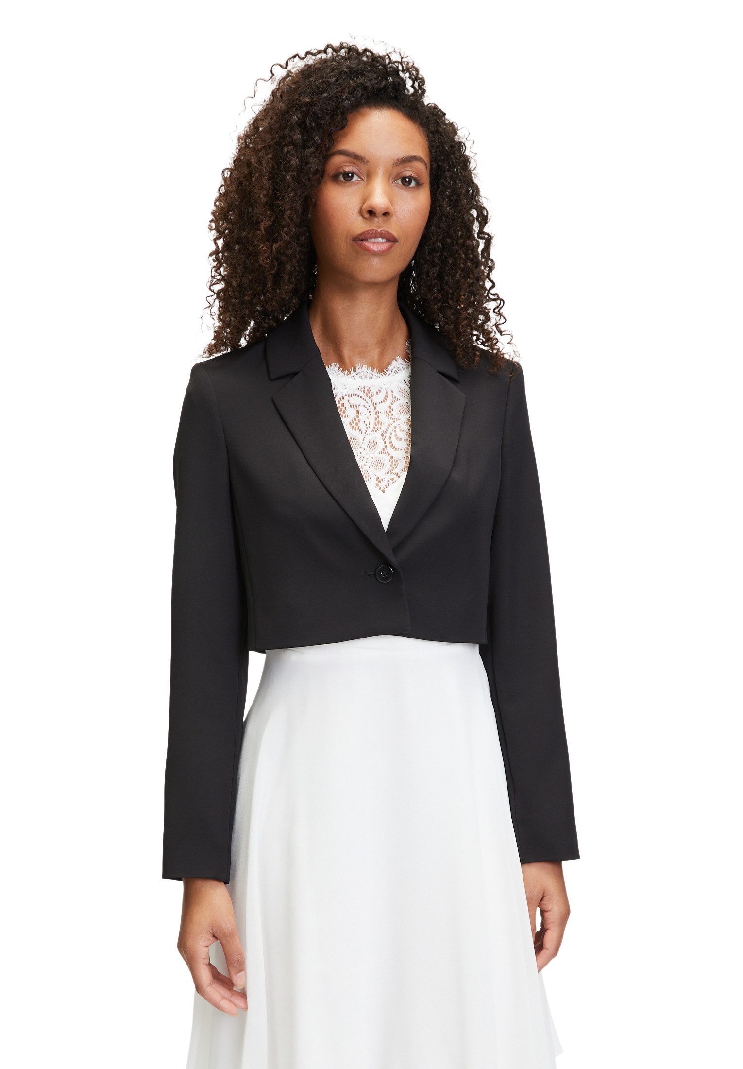 Vera Mont Jackenblazer Vera Mont Kurzblazer mit Reverskragen Material