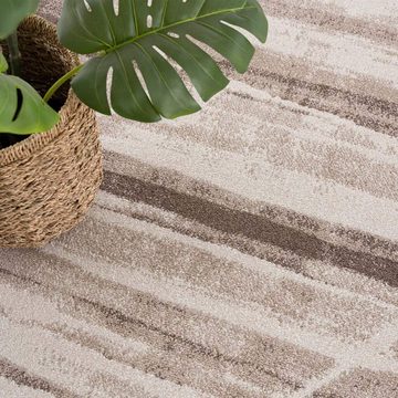 Teppich Moda, Carpet City, rund, Höhe: 11 mm, Kurzflor, Streifen-Muster, Weicher Flor