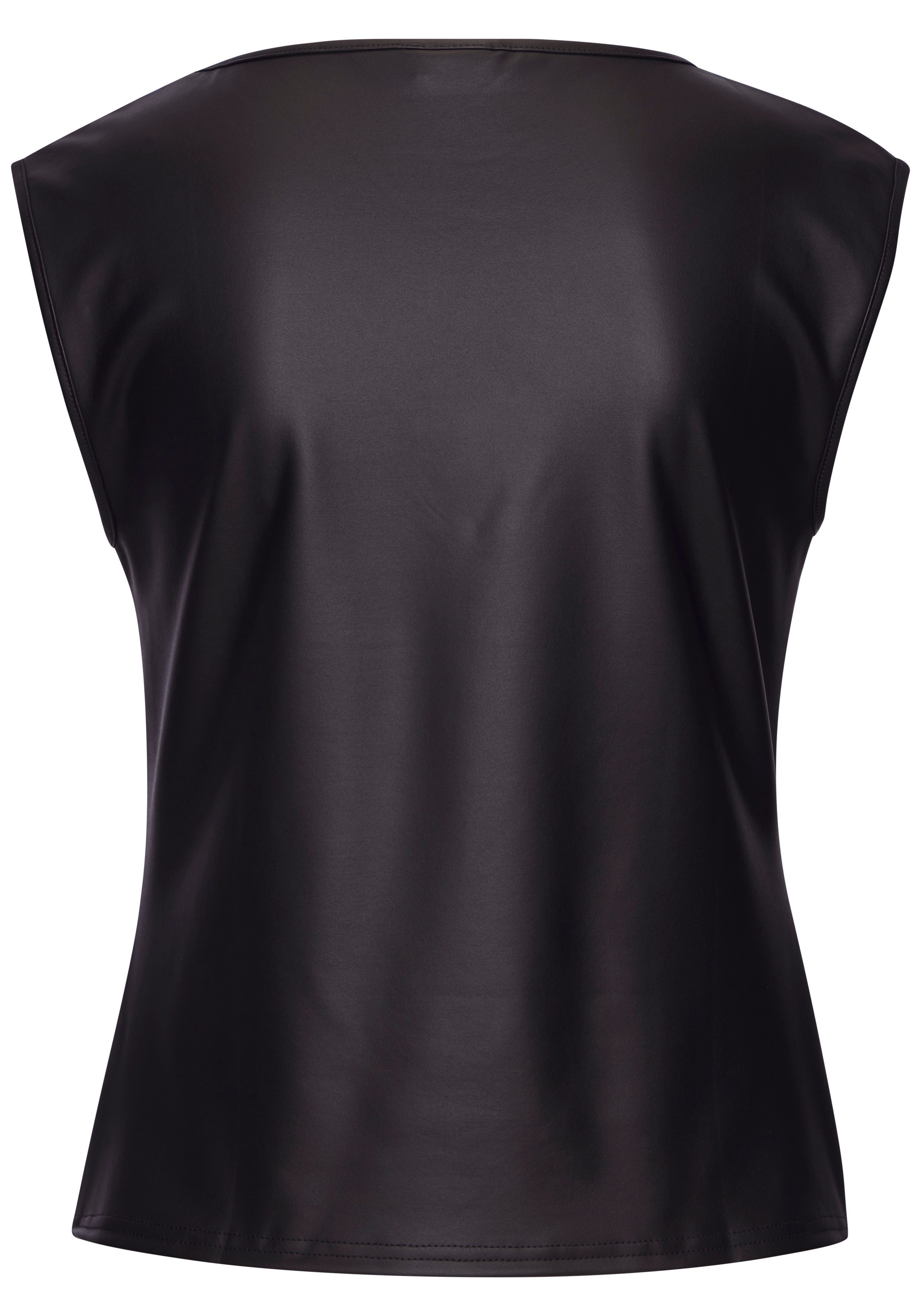 LASCANA Rundhalsshirt aus Lederimitat, Partytop