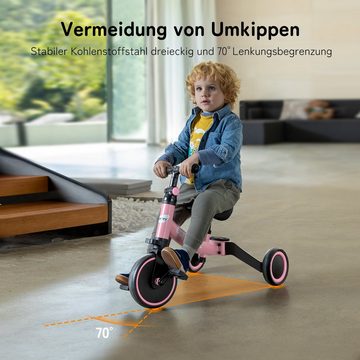 besrey Dreirad 5-in-1 Dreirad Laufrad Kinder Fahrrad Kinderlaufrad