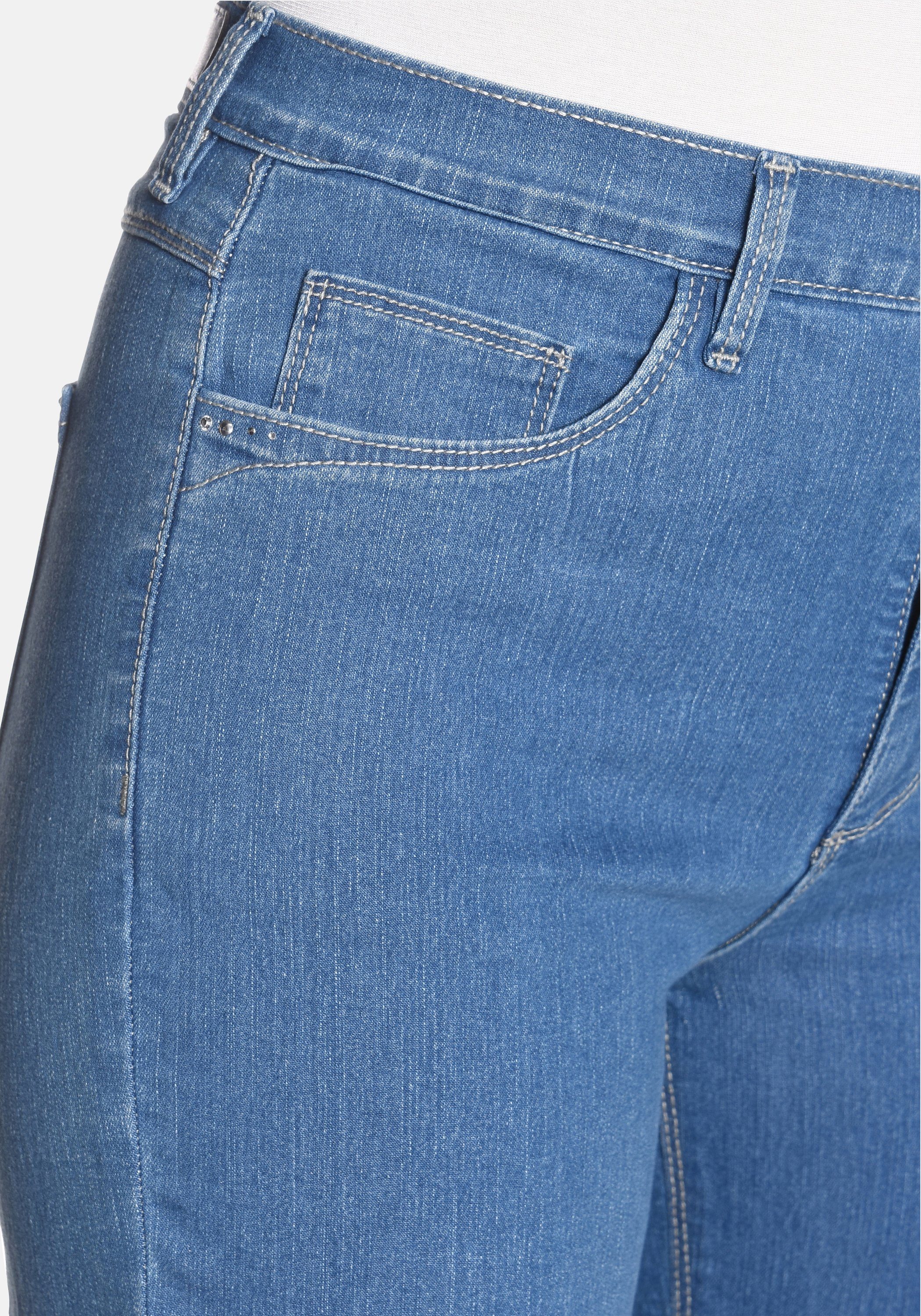 blue light WOMEN Fit STOOKER Tapered Nizza Denim used 5-Pocket-Jeans