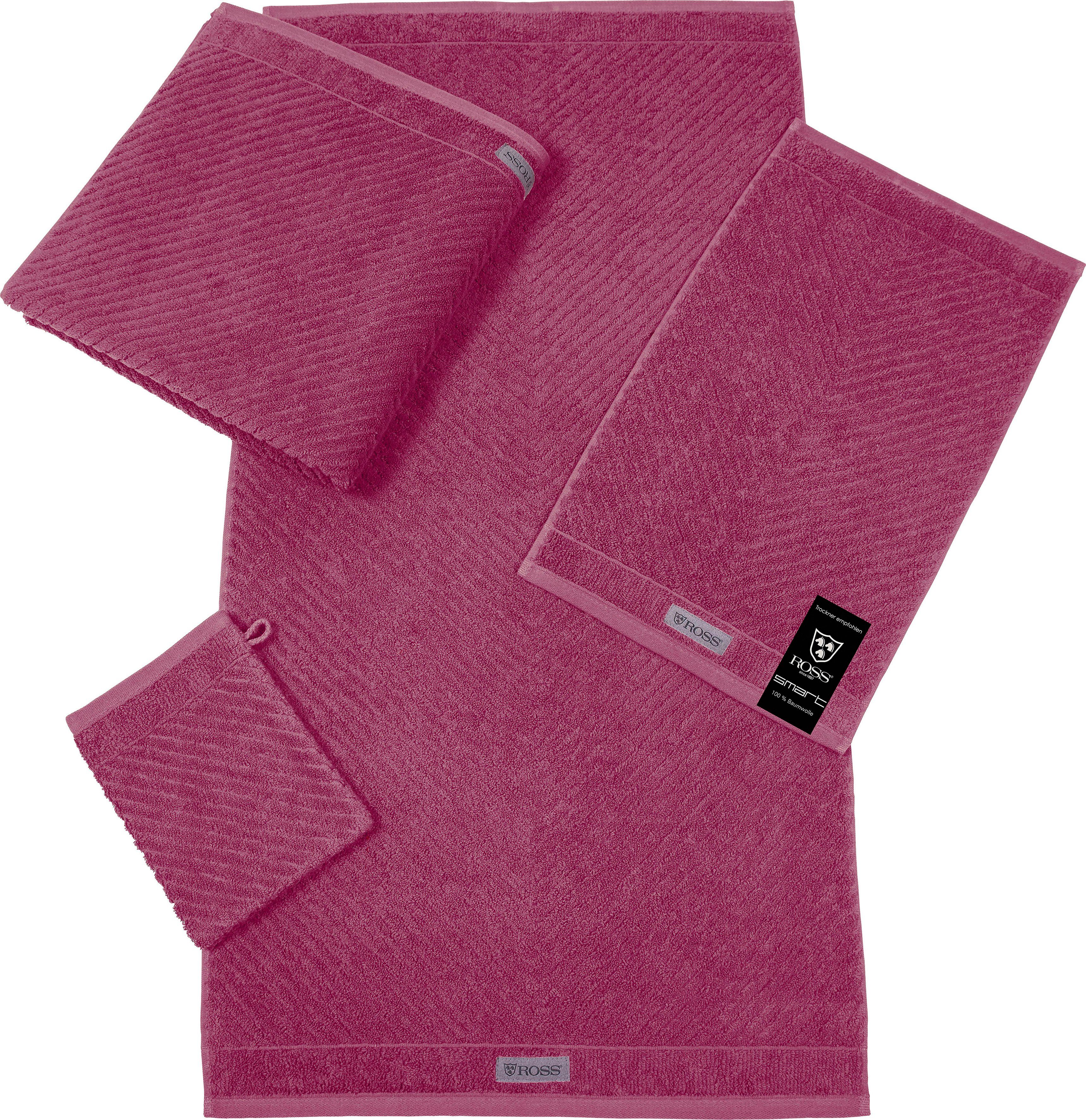 ROSS Duschtuch Smart, Frottier (1-St), Uni-Rippe günstig online kaufen