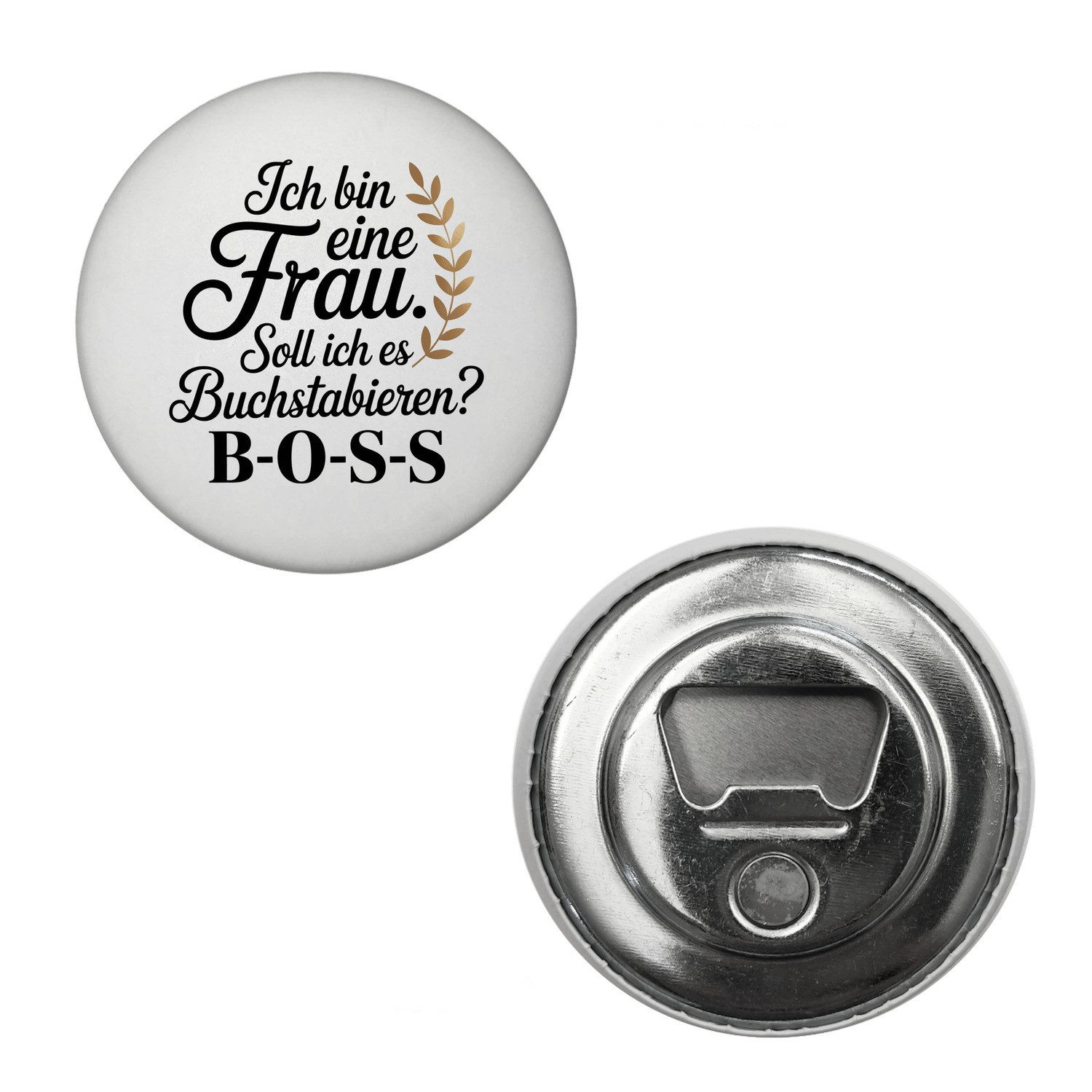 speecheese Magnet Frau ist der BOSS Magnet mit Flaschenöffner