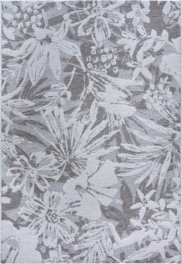 Teppich Lanao, ELLE DECORATION, rechteckig, Höhe: 4 mm, Flachgewebe, Florales Design, Strapazierfähig, Pflegeleicht