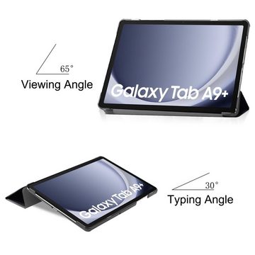 Lobwerk Tablet-Hülle Schutzhülle für Samsung Tab A9+ Plus 2023 SM-X210/X216/X218 11 Zoll, Wake & Sleep Funktion, Sturzdämpfung, Aufstellfunktion