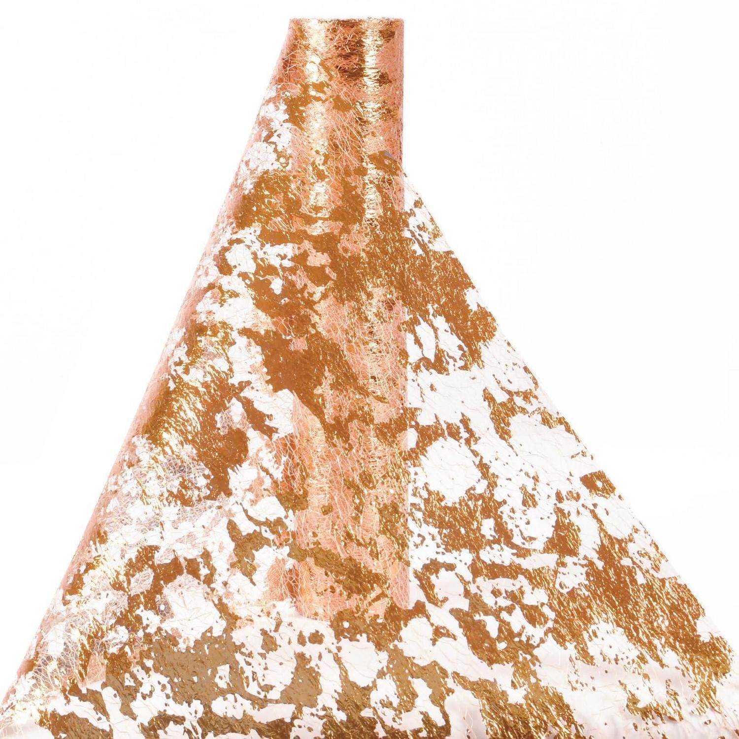 LuxusKollektion Tischband Tischläufer Roségold 28cm x 10m Polyester