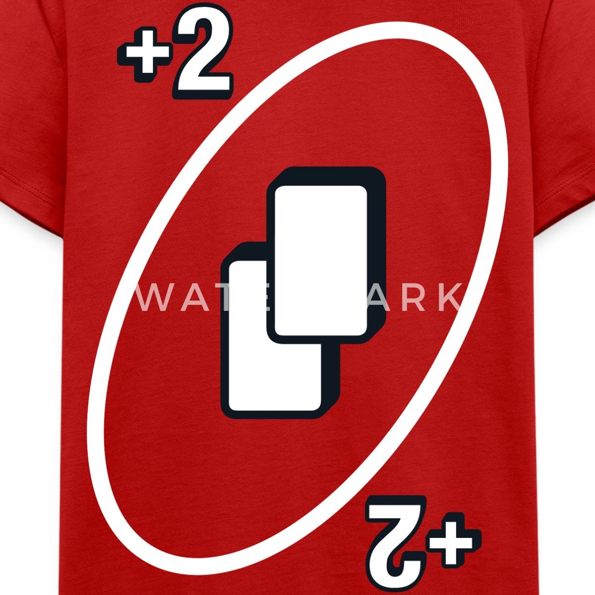 Spreadshirt T-Shirt UNO Karten Kostüm +2 Zwei-Ziehen-Karte Kinder Premium T-Shirt (1-tlg)