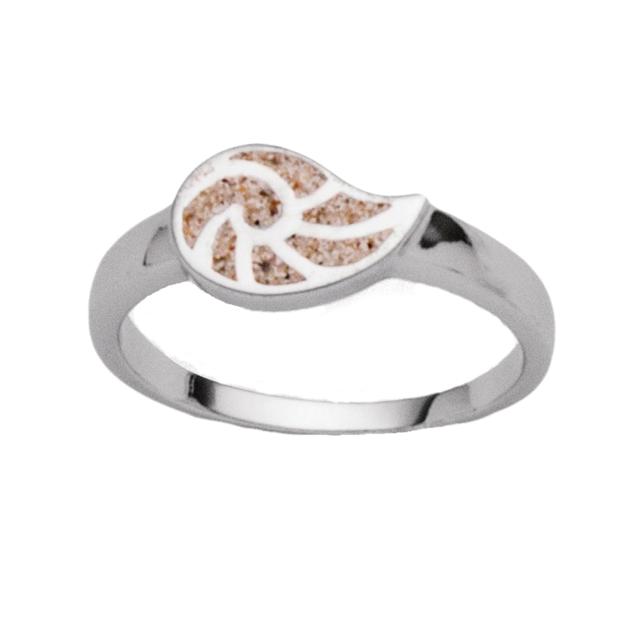 Fingerring DUR Schmuck: Ring "Sandnautilus" mit Strandsand R5403