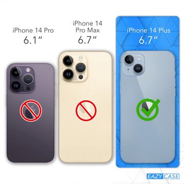 EAZY CASE Handyhülle Outdoor Case für Apple iPhone 14 Plus 6,7 Zoll, Slim Cover Durchsichtig Robust Back Cover stoßfest Grün / Nachtgrün