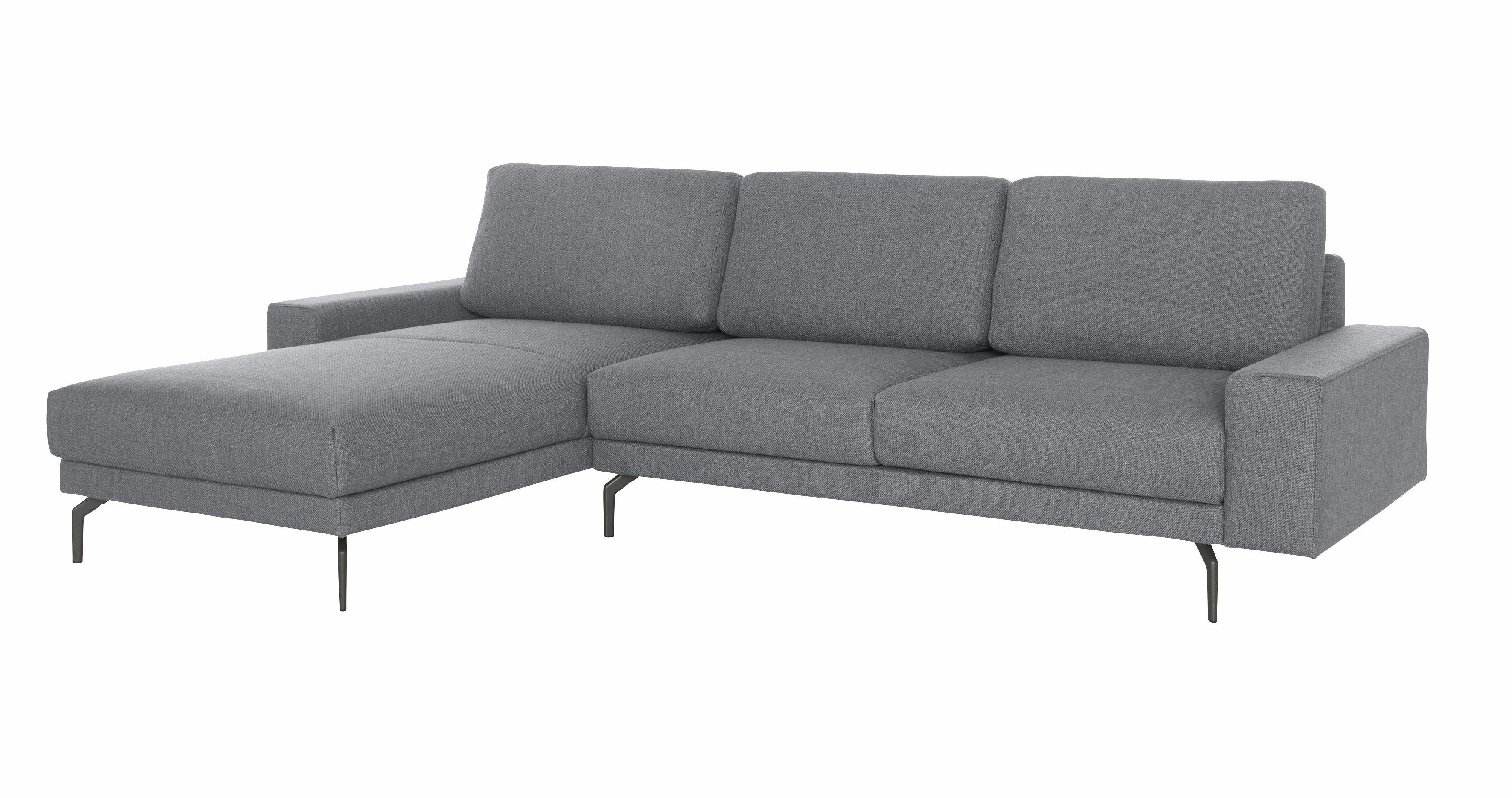 hülsta sofa Ecksofa hs.450, Armlehne breit und niedrig, Alugussfüße in umbragrau, Breite 294 cm