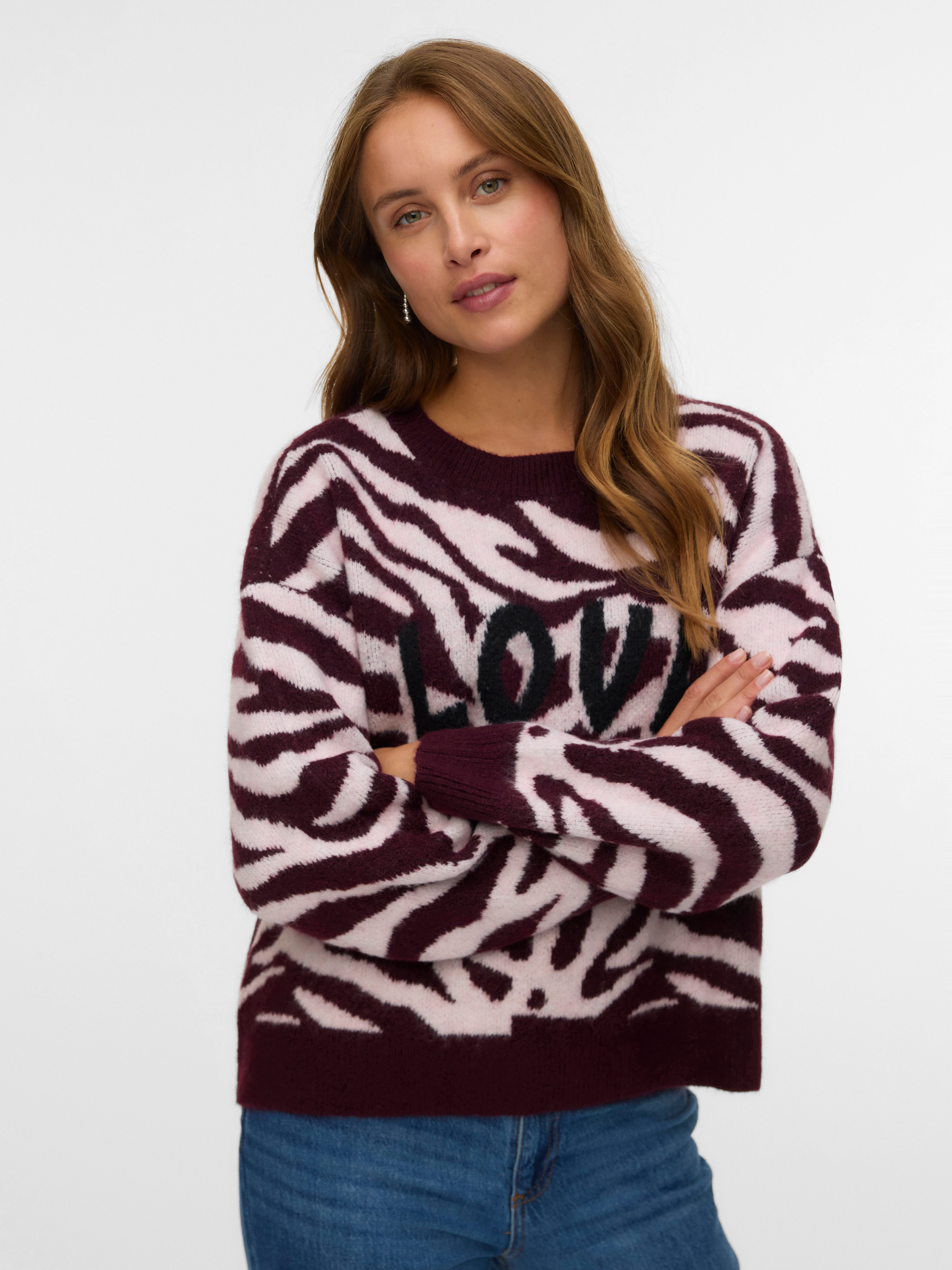 Vero Moda Strickpullover VMNEWKAI LS O-NECK PULLOVER BOO günstig online kaufen