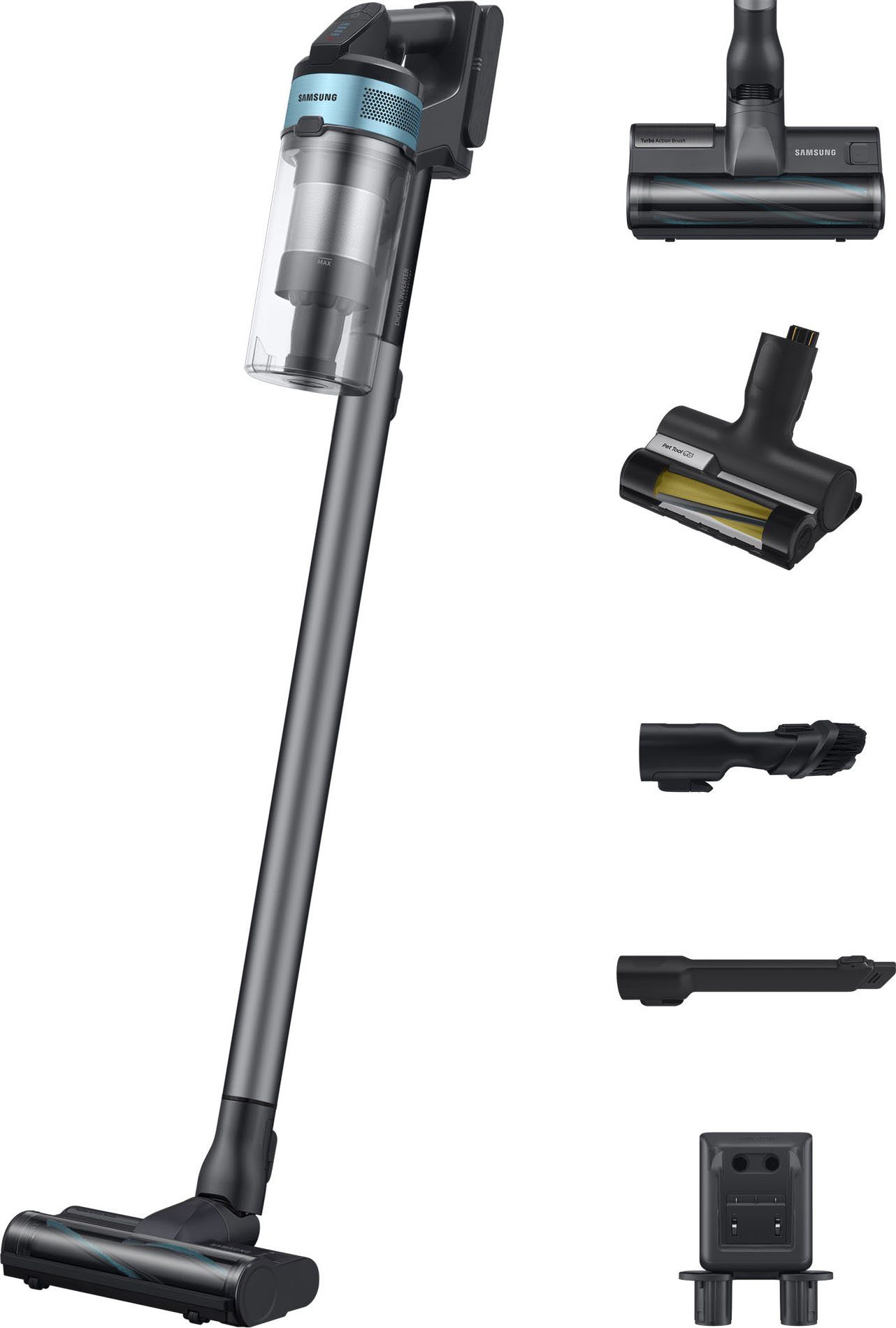 Samsung Akku-Handstaubsauger VS20B75BGR1/WD, Jet 75E PetPRO, 550 W, beutellos, 550 W, beutellos, Ersatzakku separat erhältlich