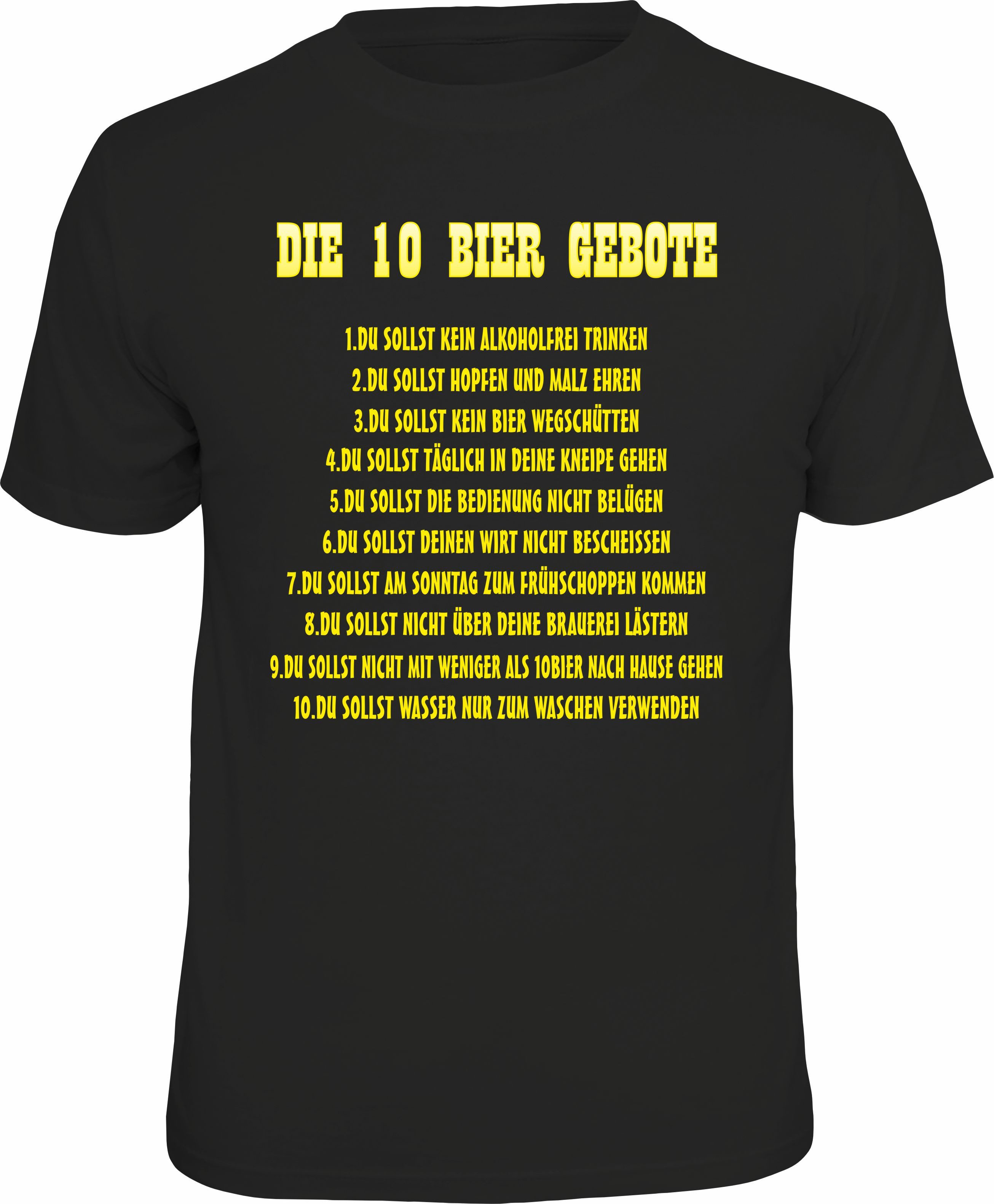 RAHMENLOS® T-Shirt für Bierfreunde: Die 10 Bier Gebote