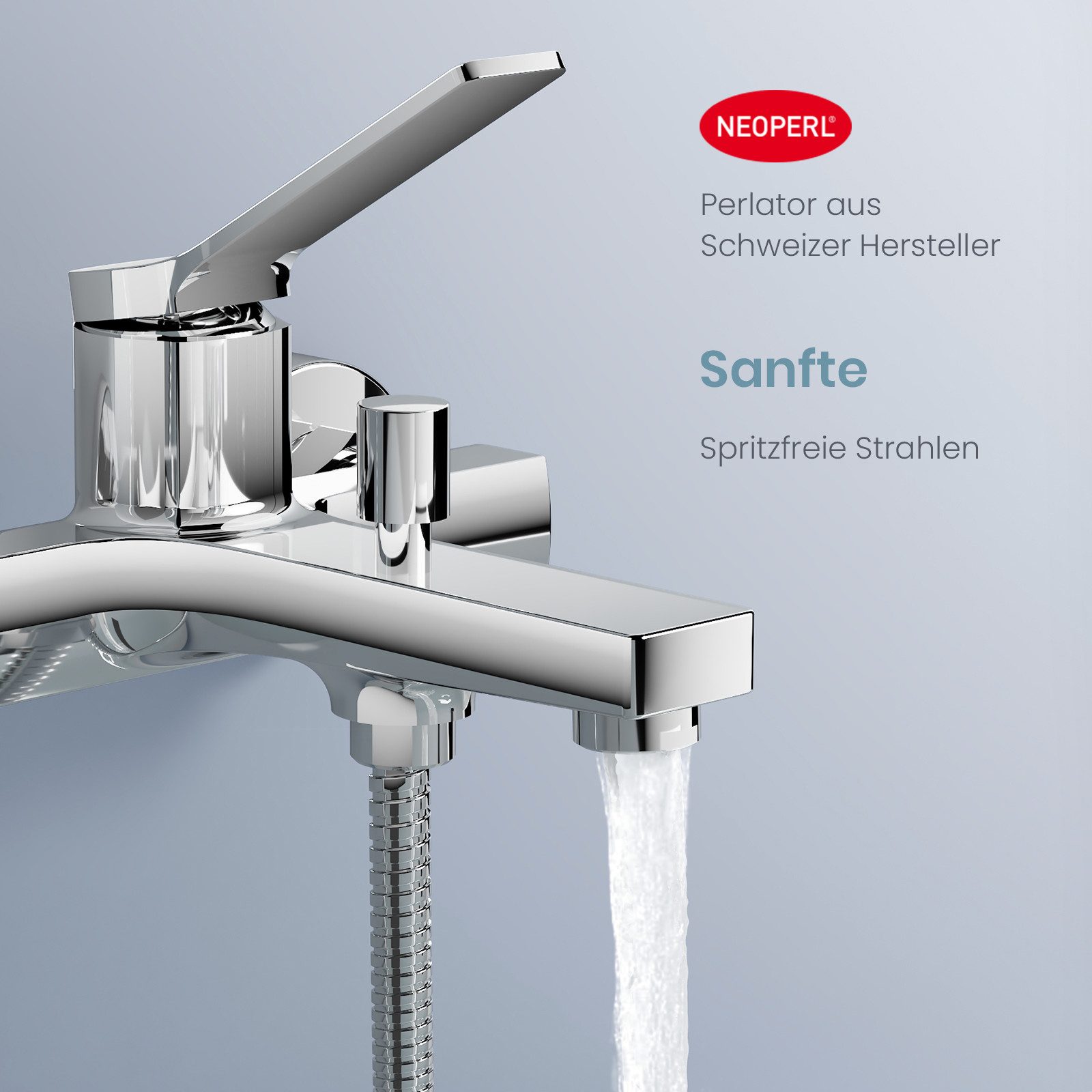 EMKE Duscharmatur Badewannenarmatur Wannenarmaturen Einhand-Brausebatterie günstig online kaufen