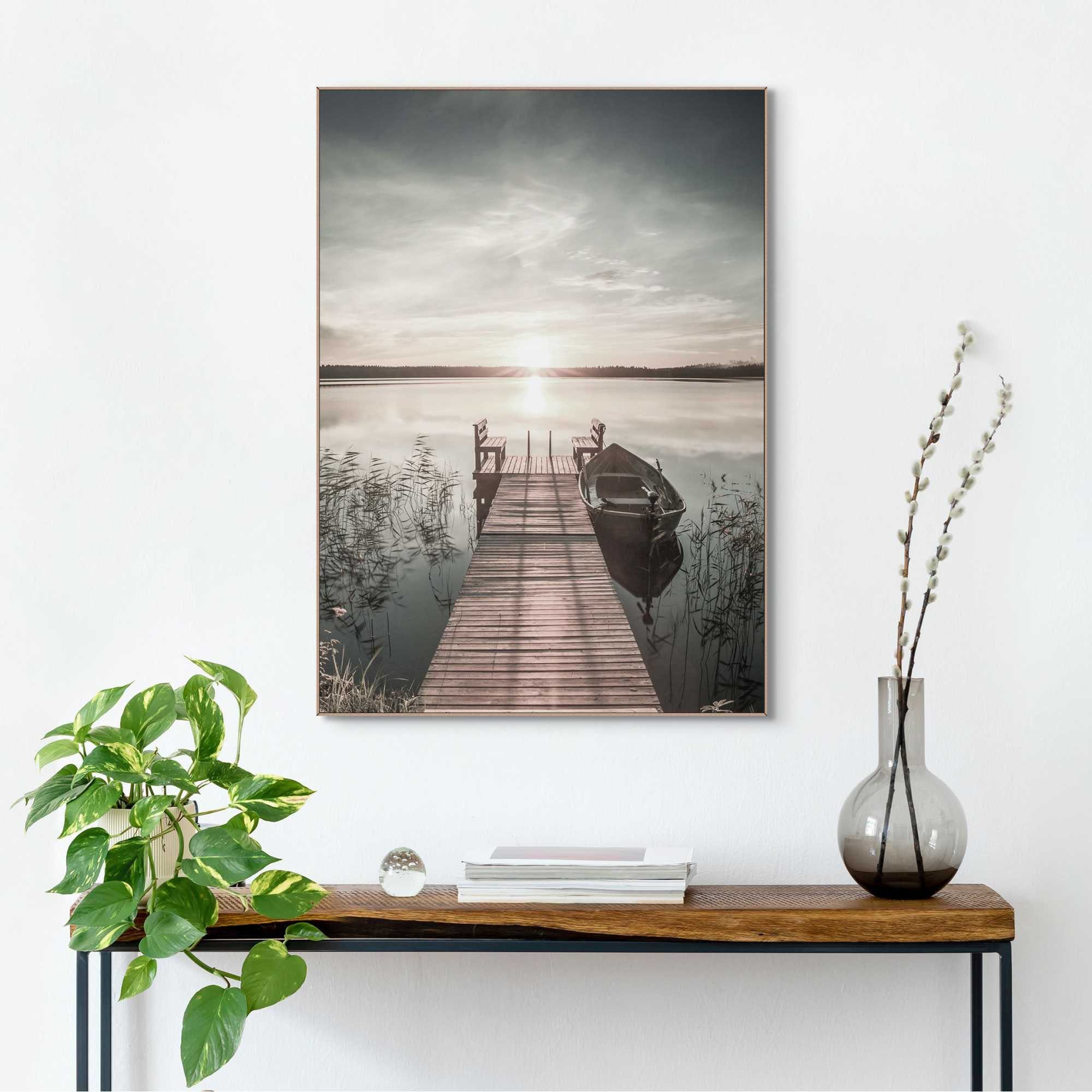 Reinders! Slim Wandbild Jetty 50x70 Wood Scandic Frame