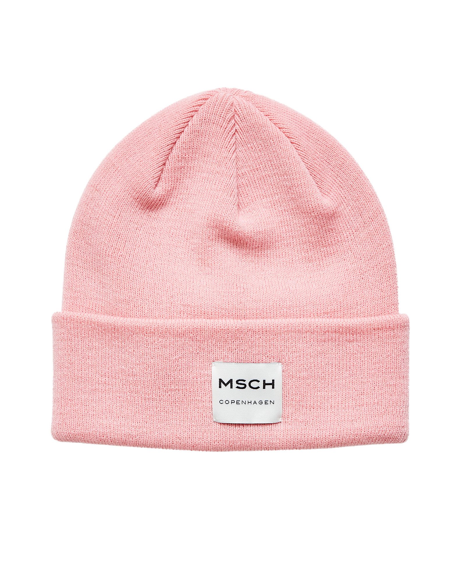 Moss Copenhagen Strickmütze MSCHMojo Logo Beanie PEONY