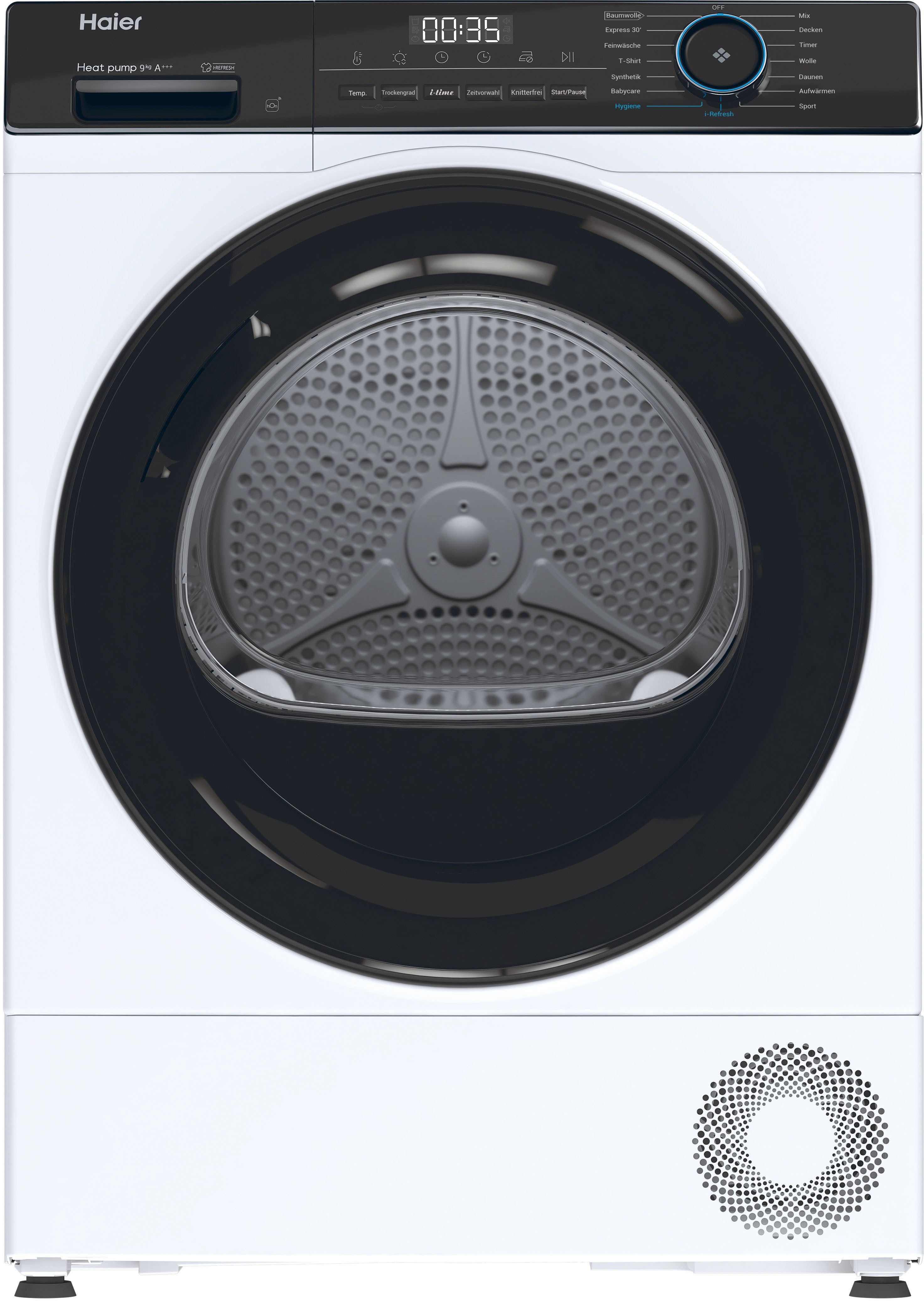 Haier Wärmepumpentrockner HD91-A3939E, 9 kg, Extra Hygiene-Funktion, i-Refresh-Dampfprogramm