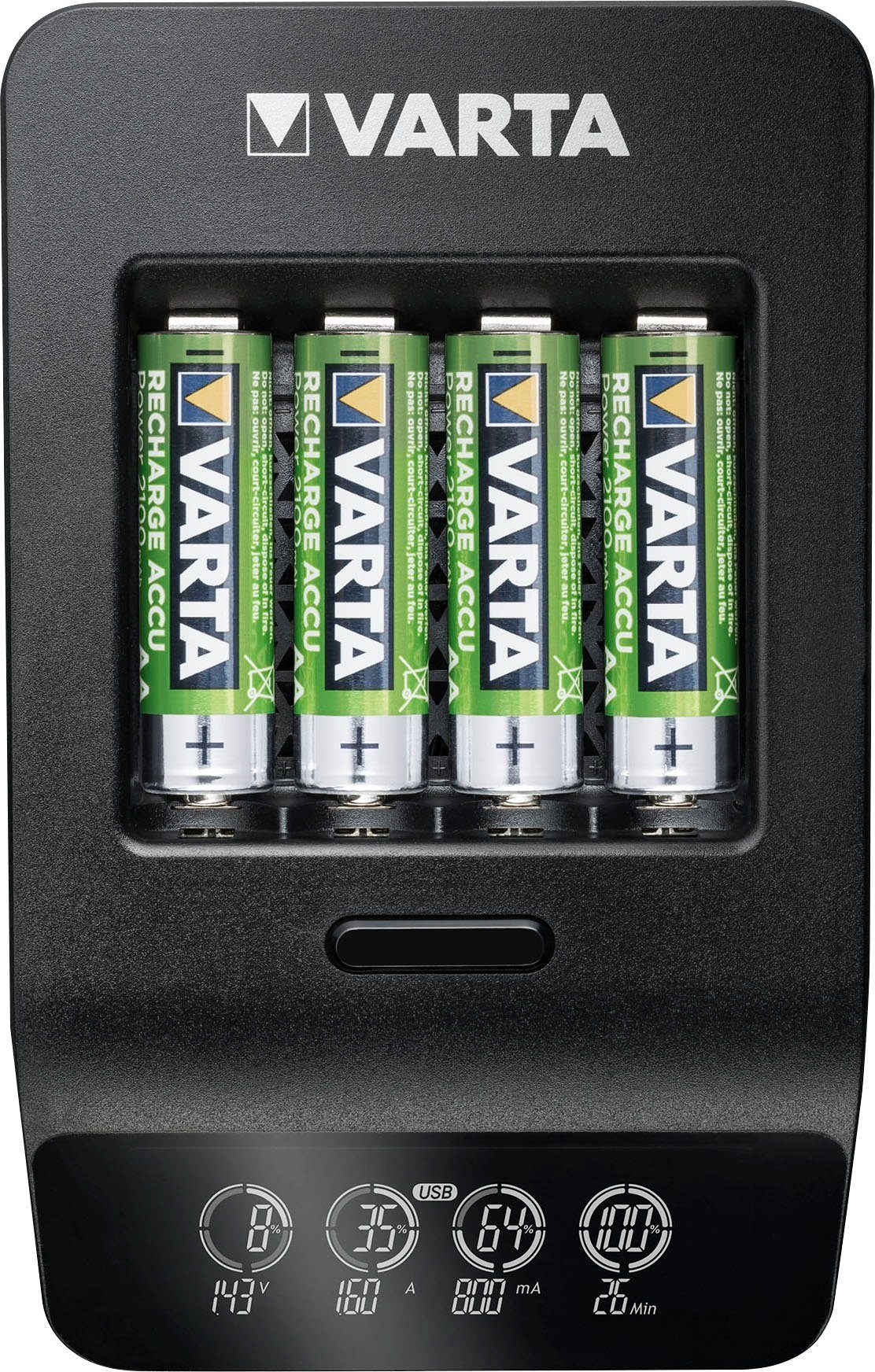 VARTA VARTA Charger+ Powerstation und Smart Micro AA/AAA-Akkus USB-Geräte LCD für 4