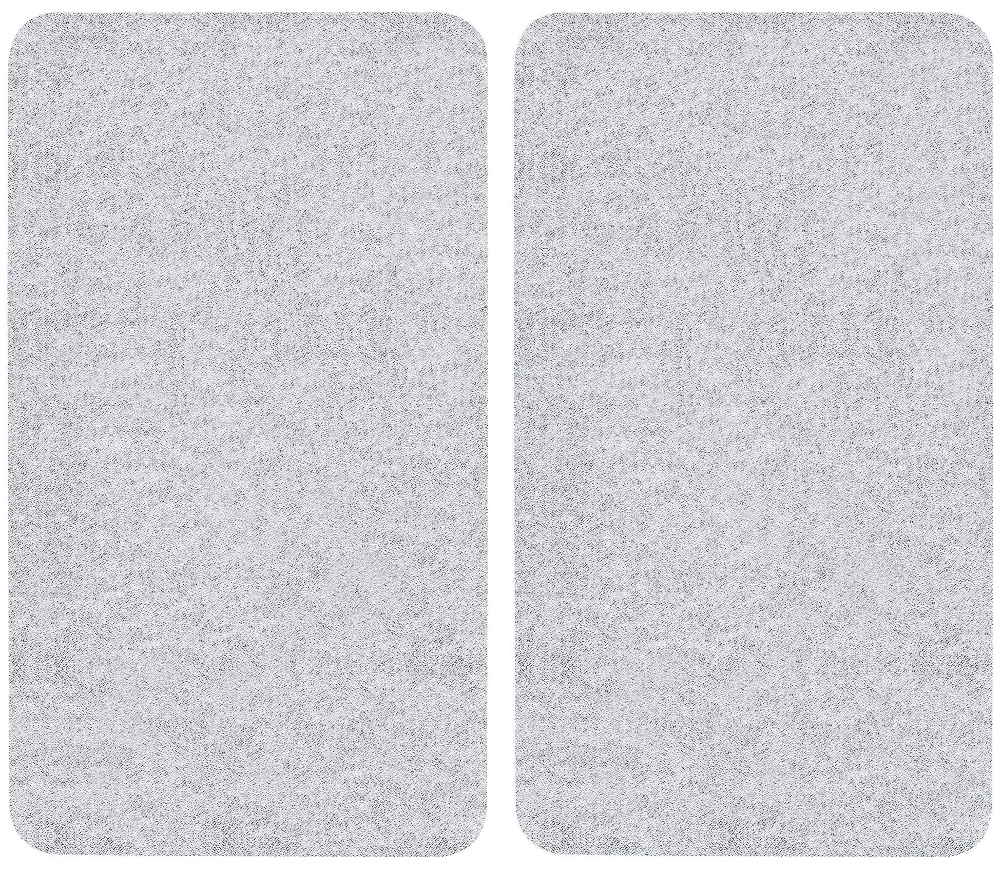 WENKO Herd-Abdeckplatte Universal Modell Transparent, Glas, (Set, 2 tlg), Herdabdeckung für alle Herdarten, kratzfest, mit rutschfesten Füßen