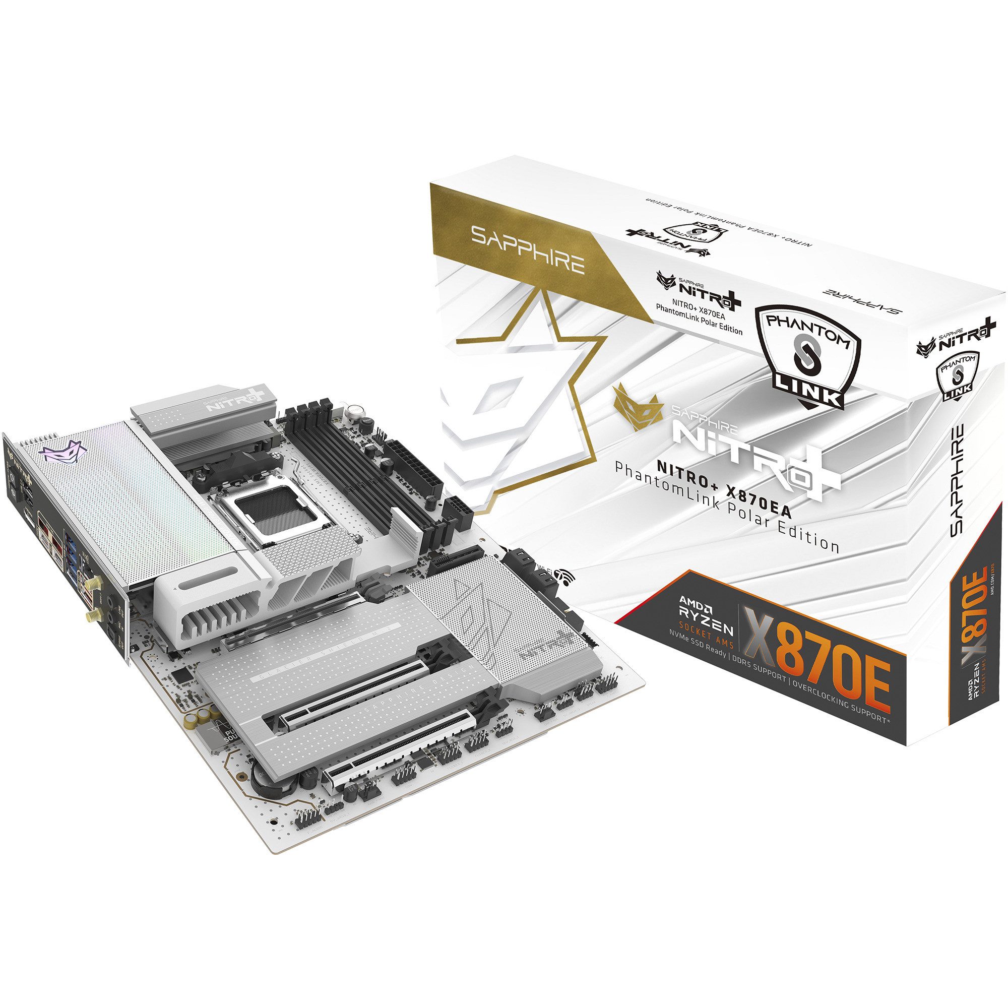 Sapphire SAPPHIRE NITRO+ X870EA WIFI7 Phantom Link Polar, Mainboard Mystic Light