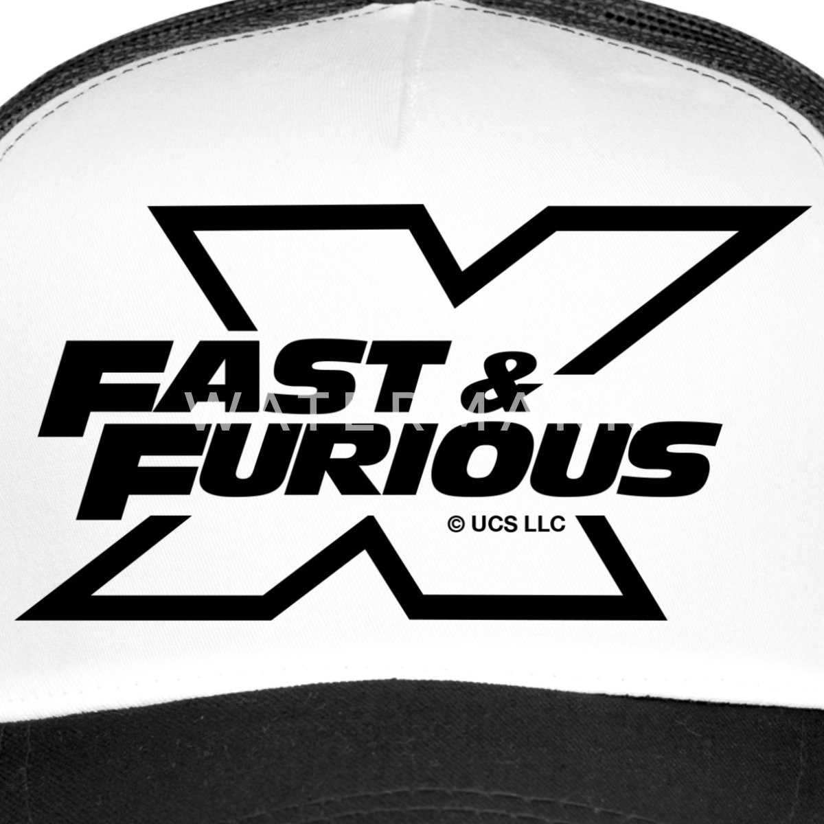 Spreadshirt Trucker Cap Fast and Furious 10 Logo mit X schwarz Trucker Cap (1-St)