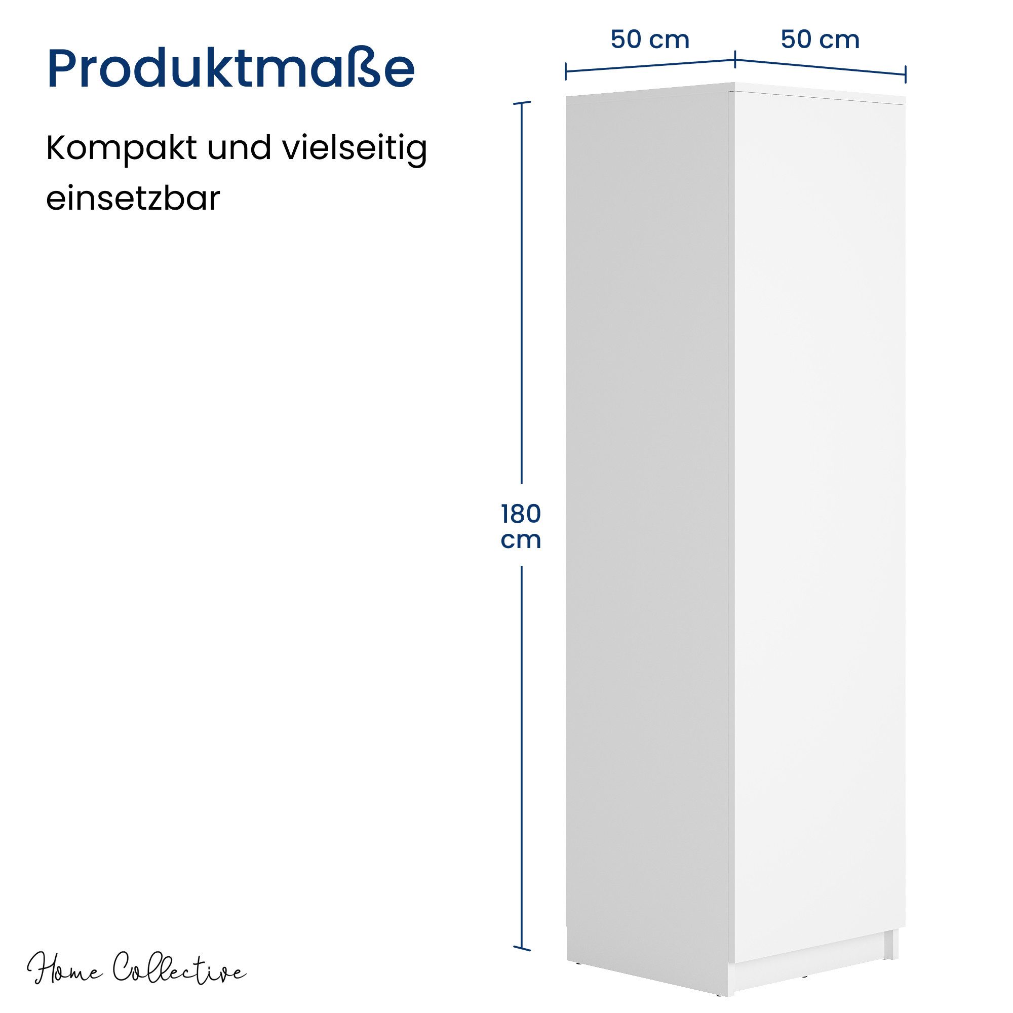 Home Collective Garderobenschrank Garderobe Mehrzweckschrank weiß 50cm Brei günstig online kaufen