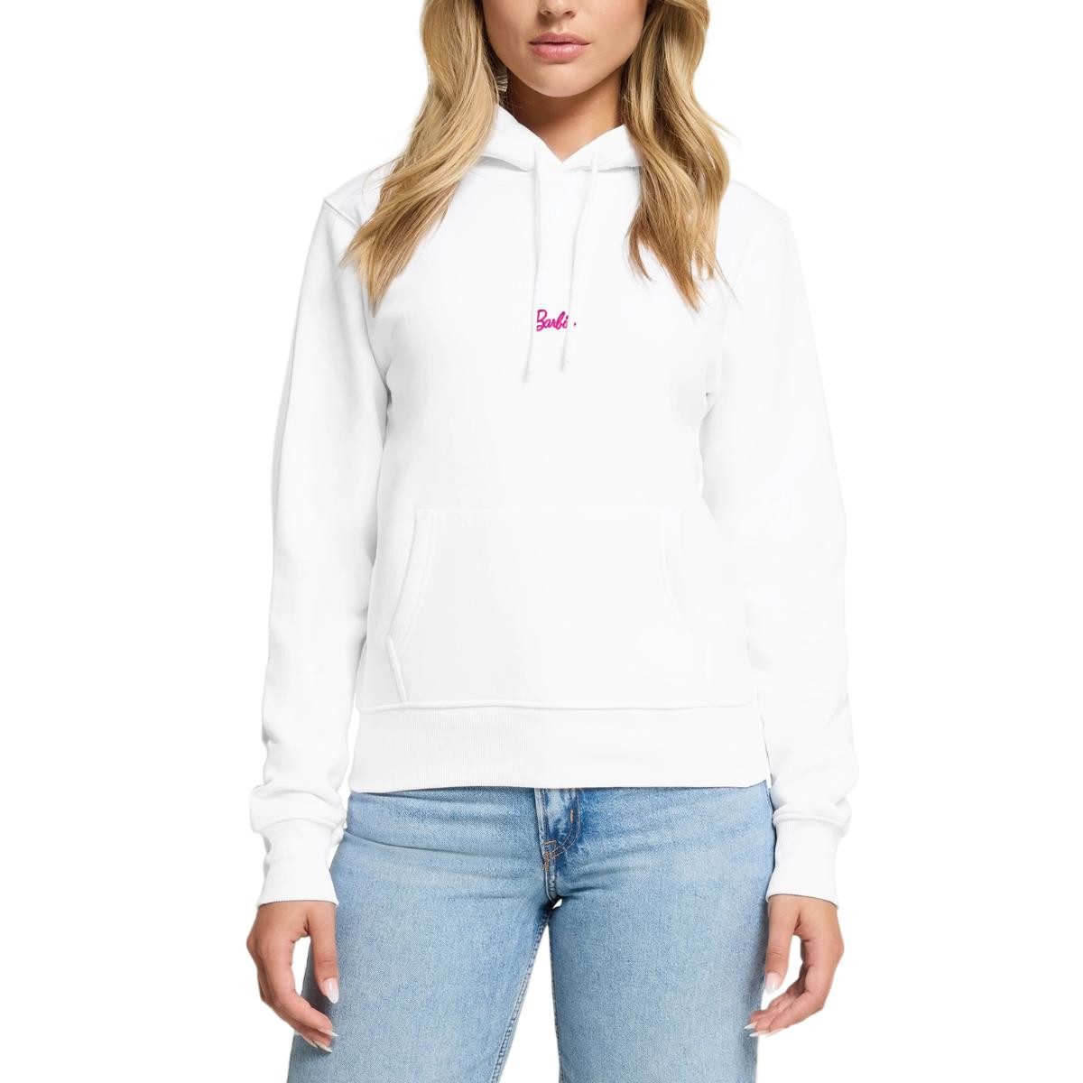 Hoodie Barbie Logo Klein Stick Damen Premium Hoodie