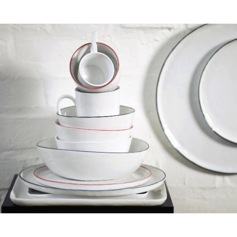 Lambert Tasse LAMBERT Kaffeetasse Piana Porzellan Weiß Basaltgrau (300ml)