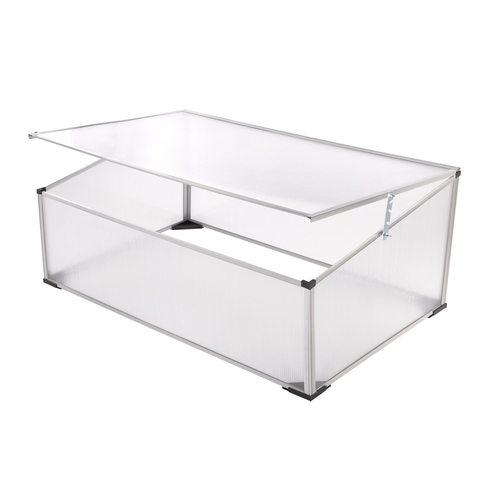 DEMA Frühbeet Alu Frühbeet Gewächshaus Gartenhaus Treibhaus Tomatenhaus Pflanzbeet Aluprofil LxBxH: 101x60x41 cm  | Rabatt: 13%