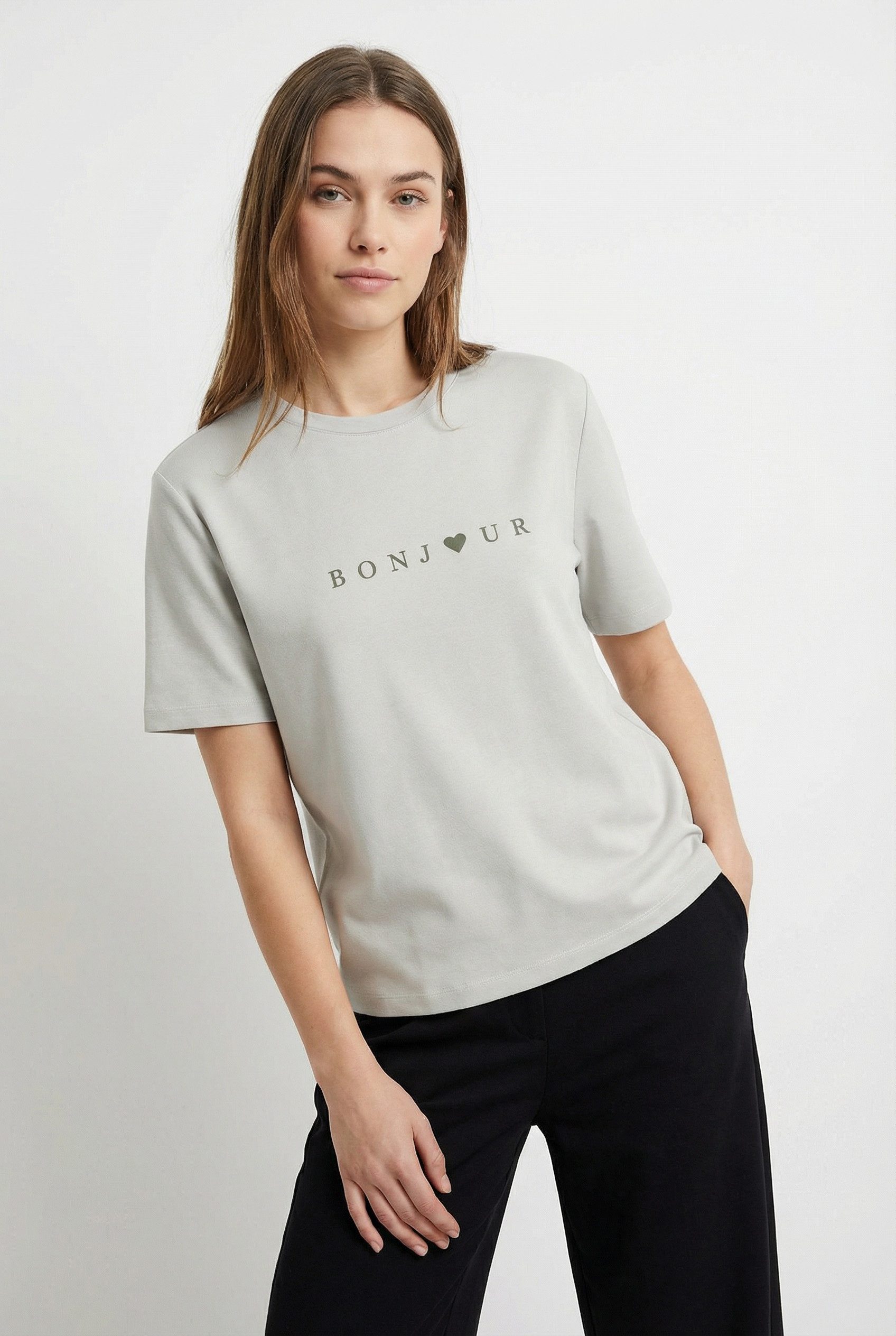 Vila Kurzarmshirt VISYBILLA FRENCH O-NECK S/S TOP/PB/LC günstig online kaufen