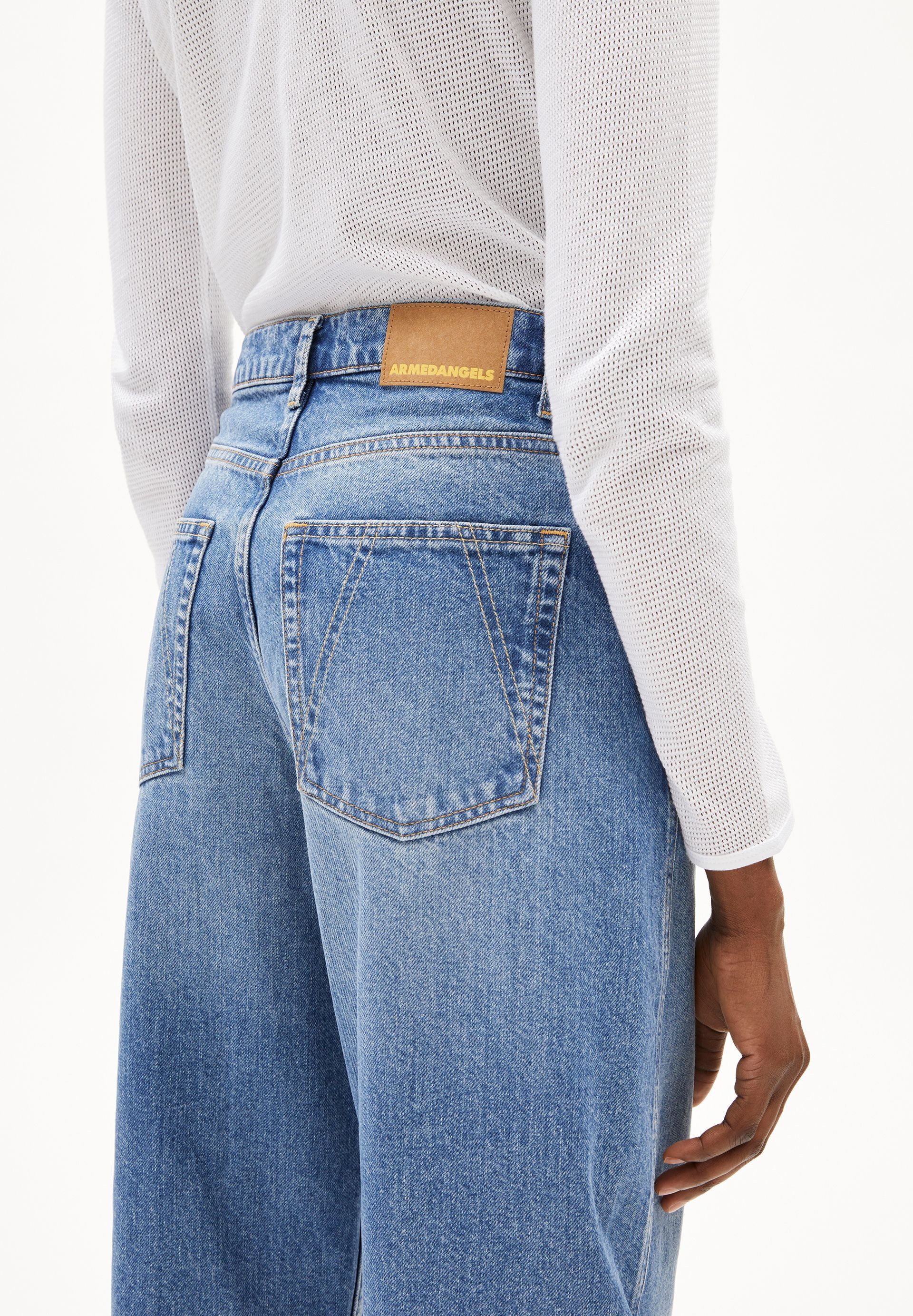 Armedangels Weite Jeans BAARELL Barrel Jeans recycelte Baumwolle (Non-Stretch, Loose Fit) High waist