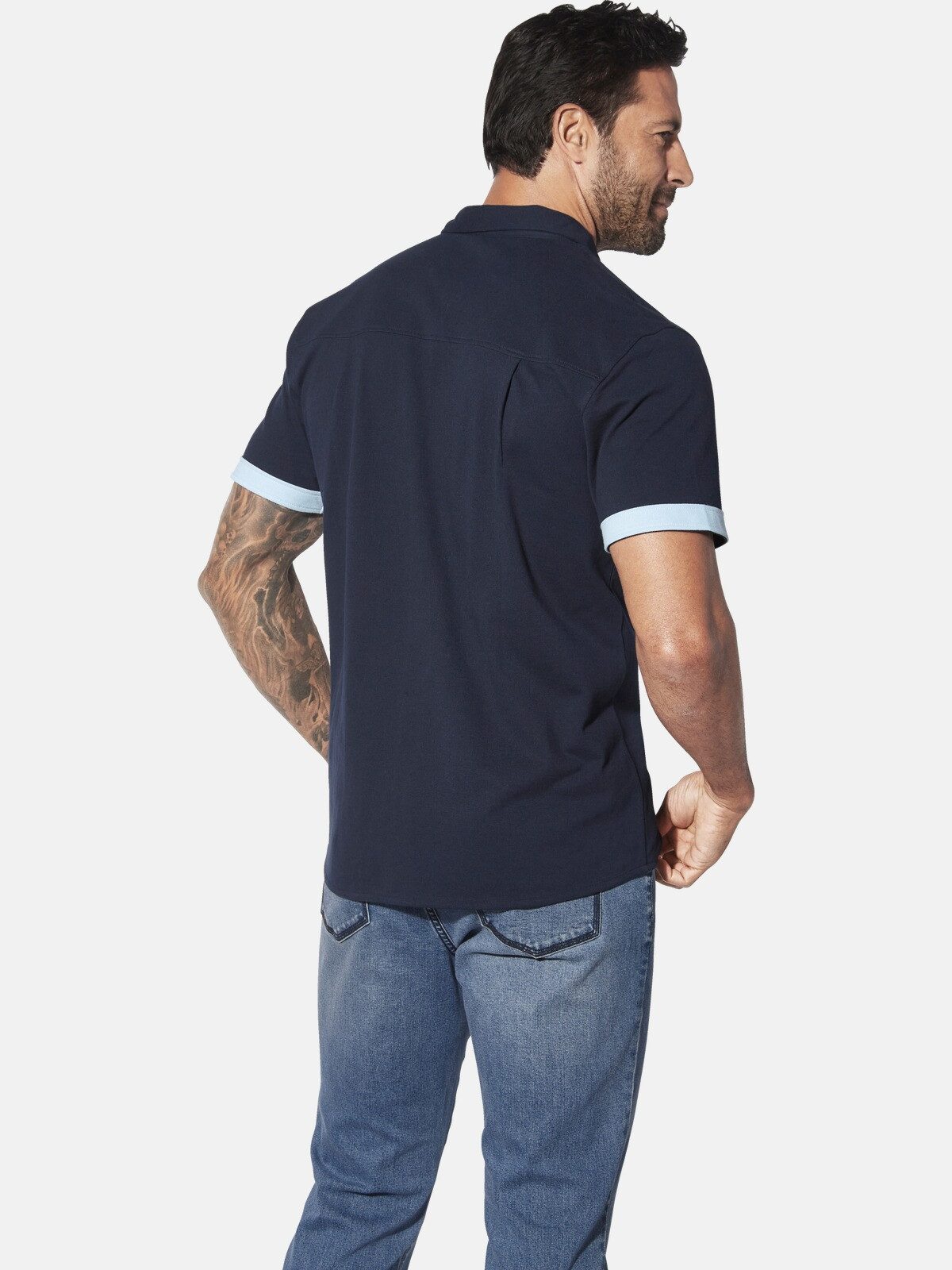 Jan Vanderstorm Kurzarmhemd WUNZMAN mit Kontrastdetails günstig online kaufen