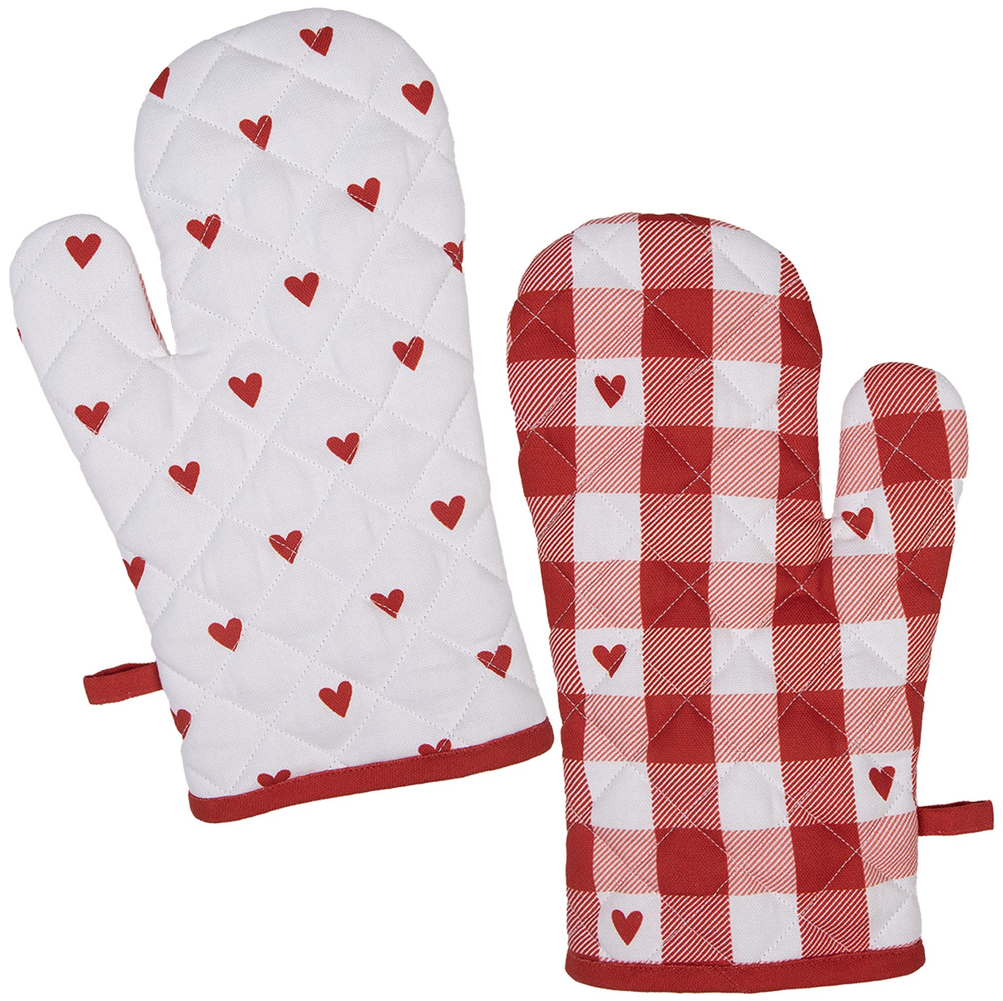 Clayre & Eef Topfhandschuhe Love it, (2-tlg., 2-teilig), Ofenhandschuhe wat günstig online kaufen