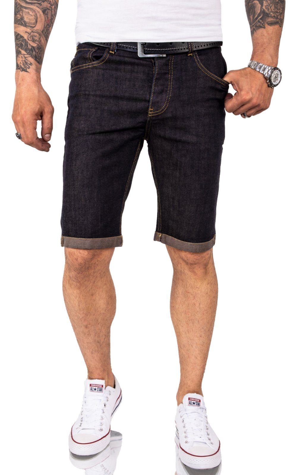 Rock Creek Jeansshorts Herren Jeansshorts Dunkelblau RC-2206 günstig online kaufen