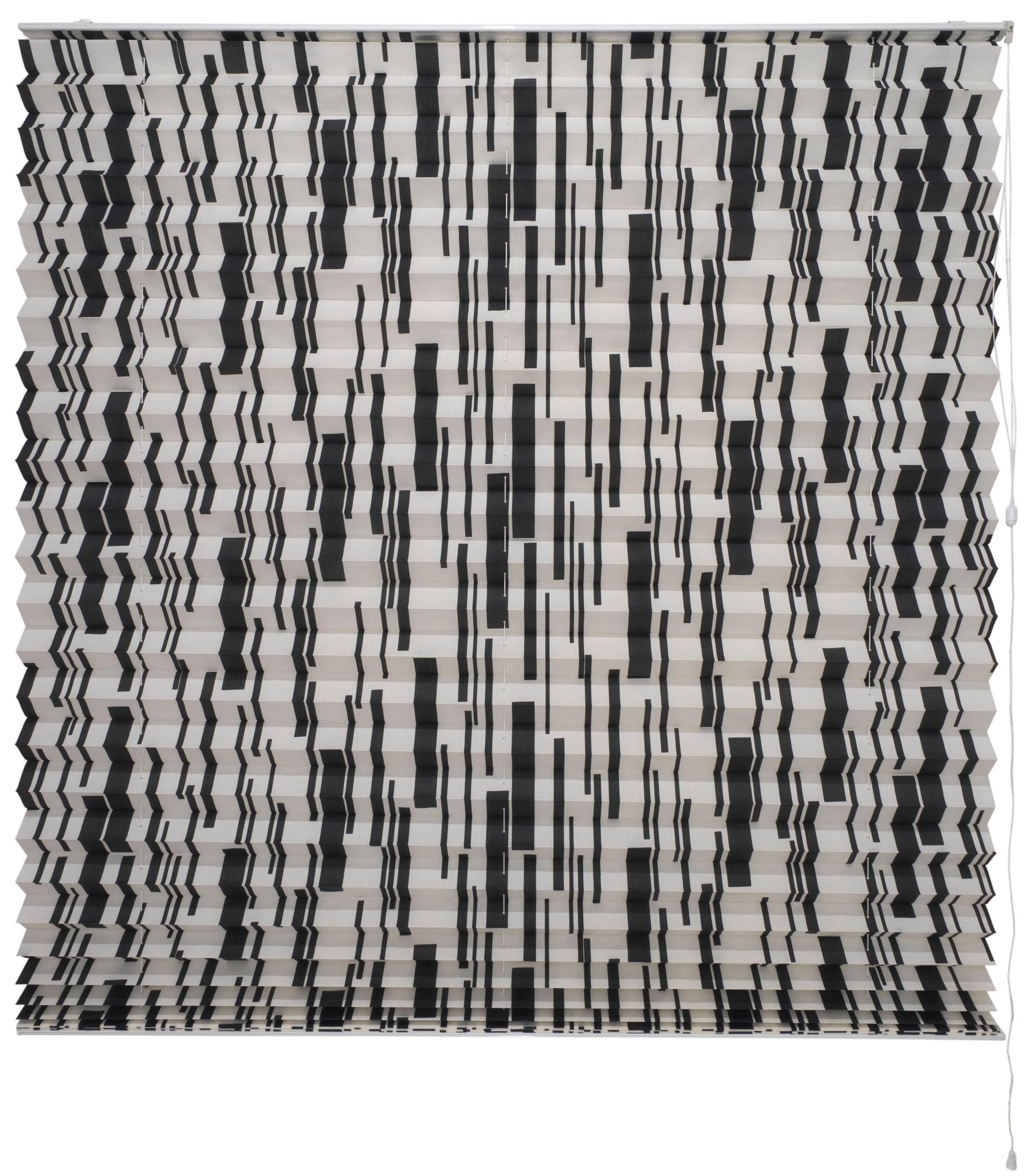 Liedeco Plissee Modernes XXL-Plissee, Lichtschutz, mit Bohren, freihängend, verschraubt, Fixmaß, mit 48 mm Falten