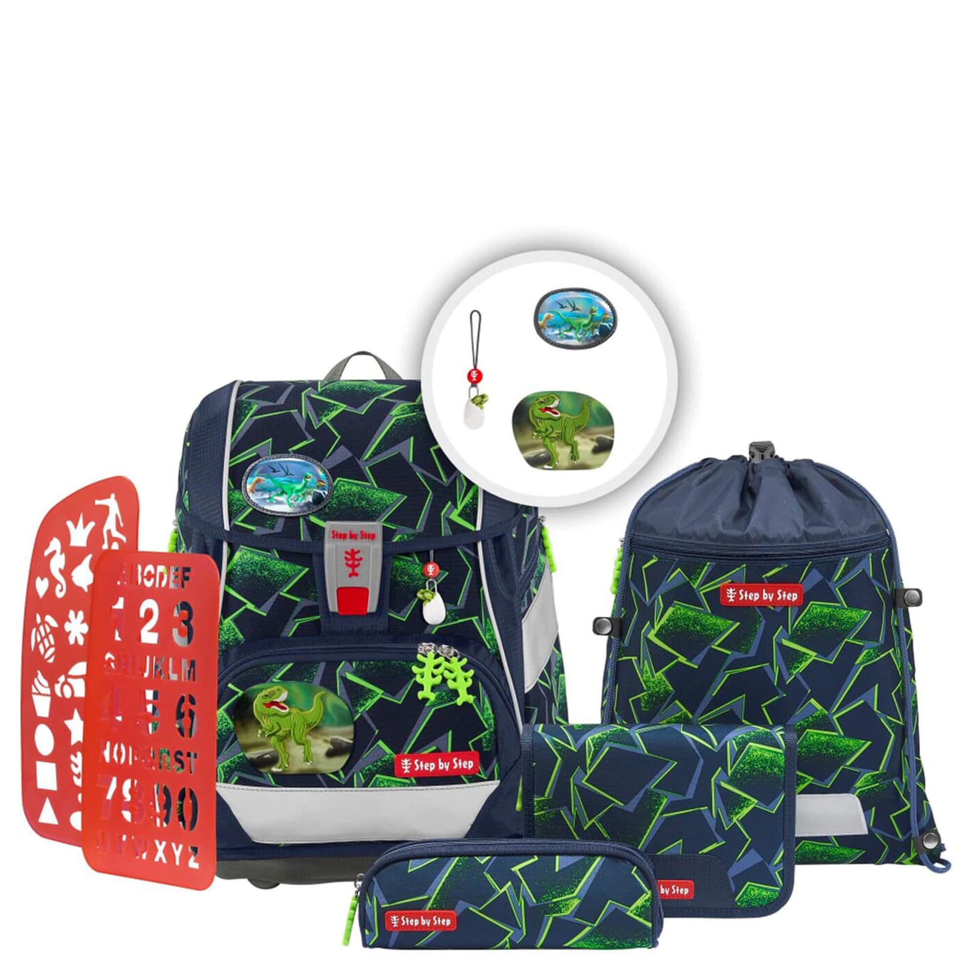 Step by Step Ранці 2in1 Plus - Ранці Set 6tlg. (Wild T-Rex Taro)